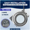 Boat Horn, 120 dB, Stainless Steel Cover, 12V - FO600 - Five Oceans