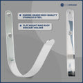 Ring Buoy Bracket Holder, Stainless Steel, Flat Mount - FO626 - Five Oceans