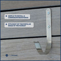 Ring Buoy Bracket Holder, Stainless Steel, Flat Mount - FO626 - Five Oceans