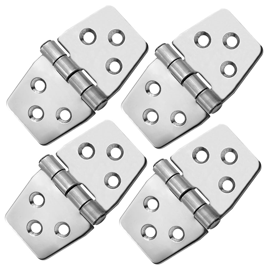 Door Hinge 3" x 1-9/16", AISI 316 Stainless Steel, 4-Pack - FO628-M4 - Five Oceans
