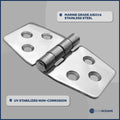 Door Hinge 3" x 1-9/16", AISI 316 Stainless Steel, 4-Pack - FO628-M4 - Five Oceans
