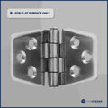Door Hinge 3" x 1-9/16", AISI 316 Stainless Steel, 4-Pack - FO628-M4 - Five Oceans