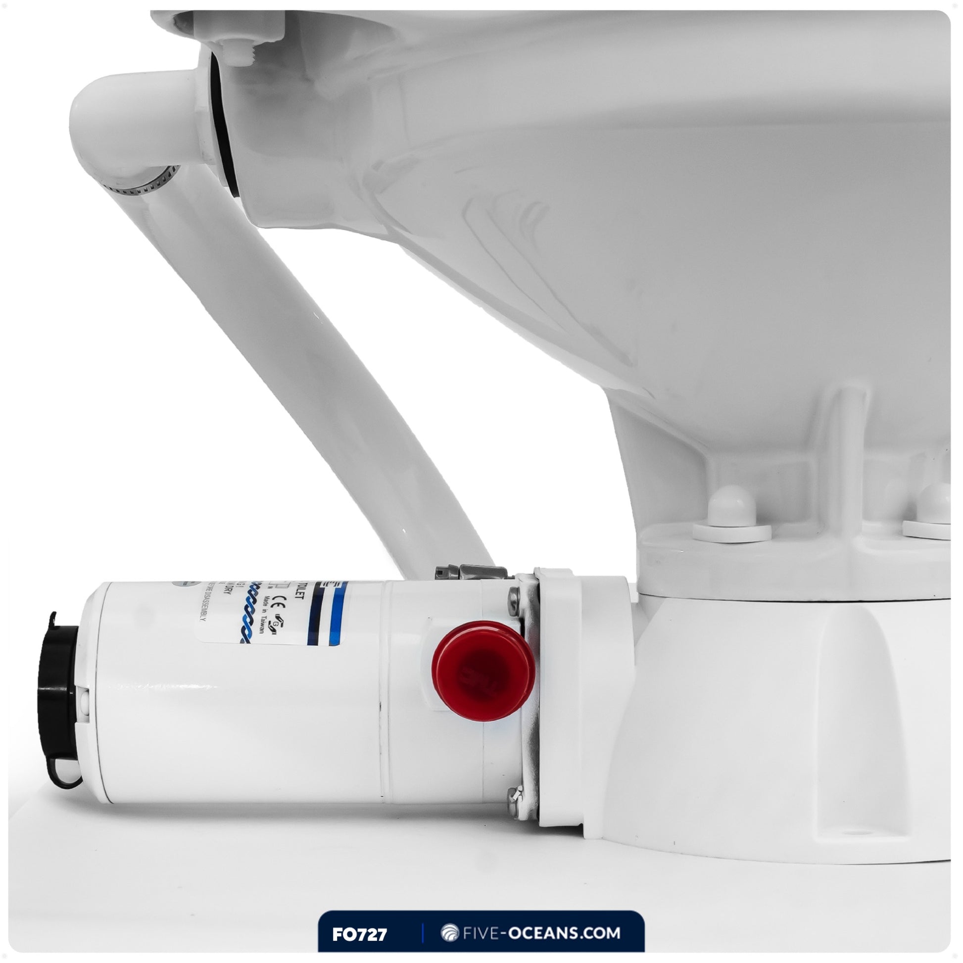 TMC Electric Toilet Macerator Waste Pump with Clamp-On Hose Connection 12V - FO727 - Five Oceans