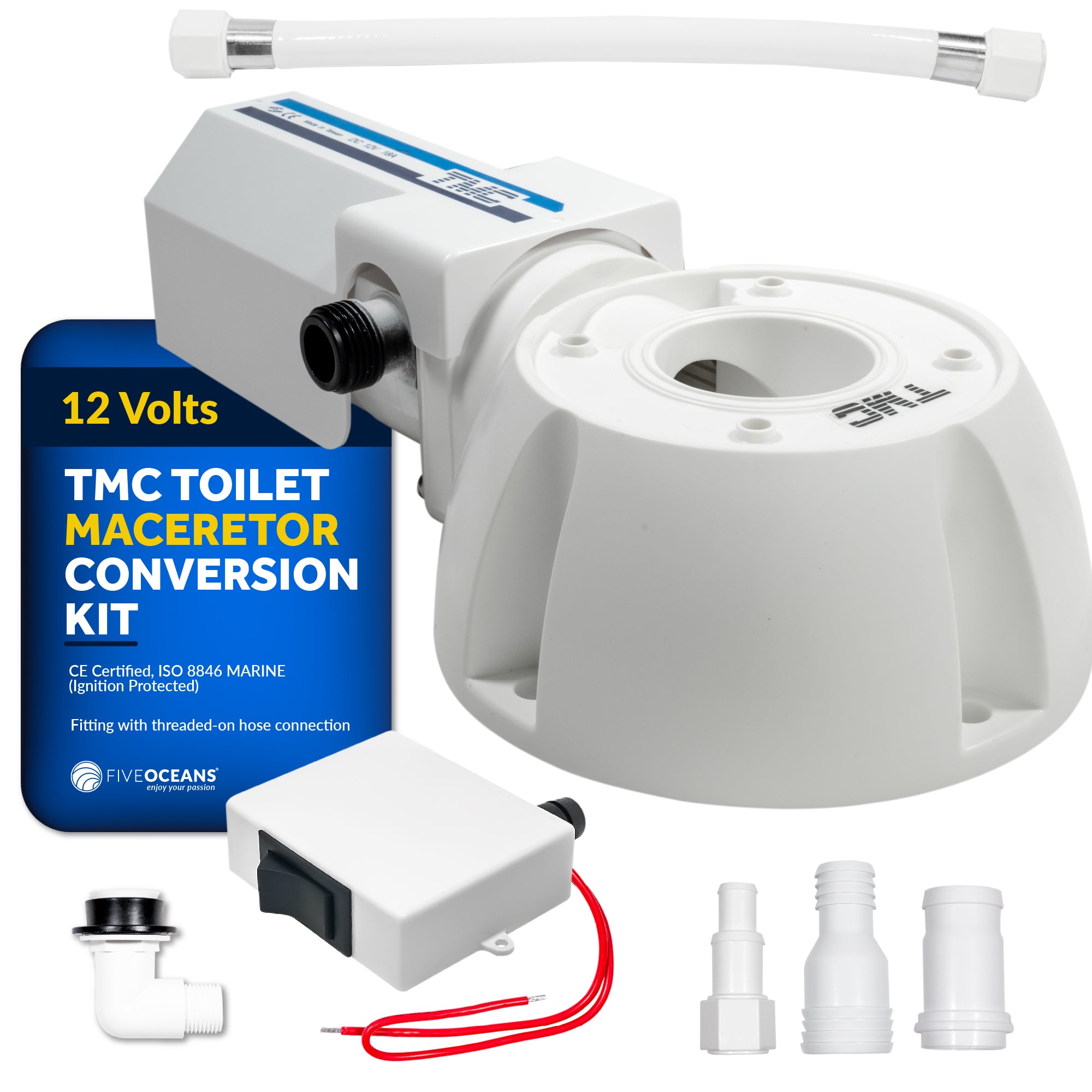 TMC Electric Toilet Macerator Conversion Kit, 12V DC - FO728 - Five Oceans