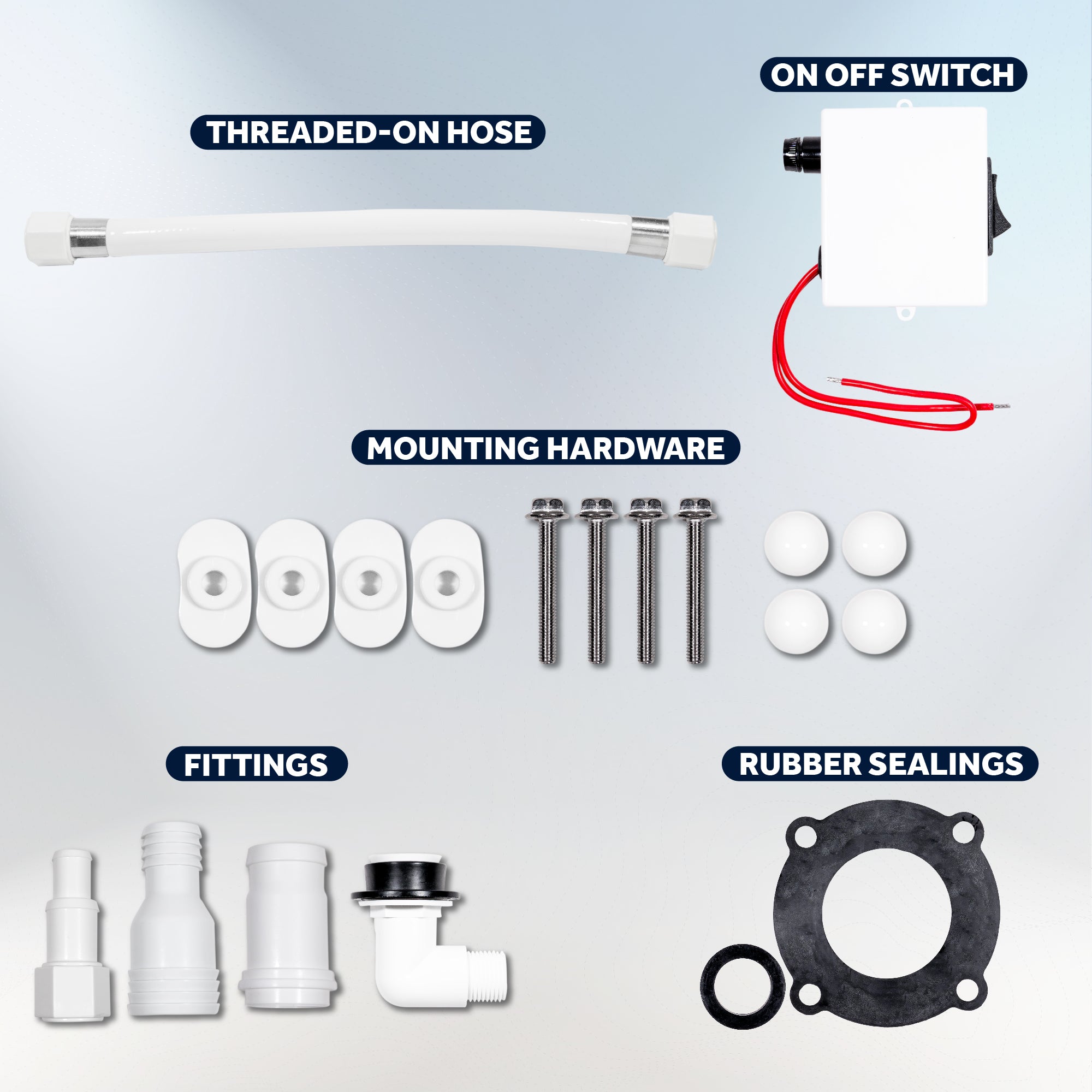 TMC Electric Toilet Macerator Conversion Kit, 12V DC - FO728 - Five Oceans