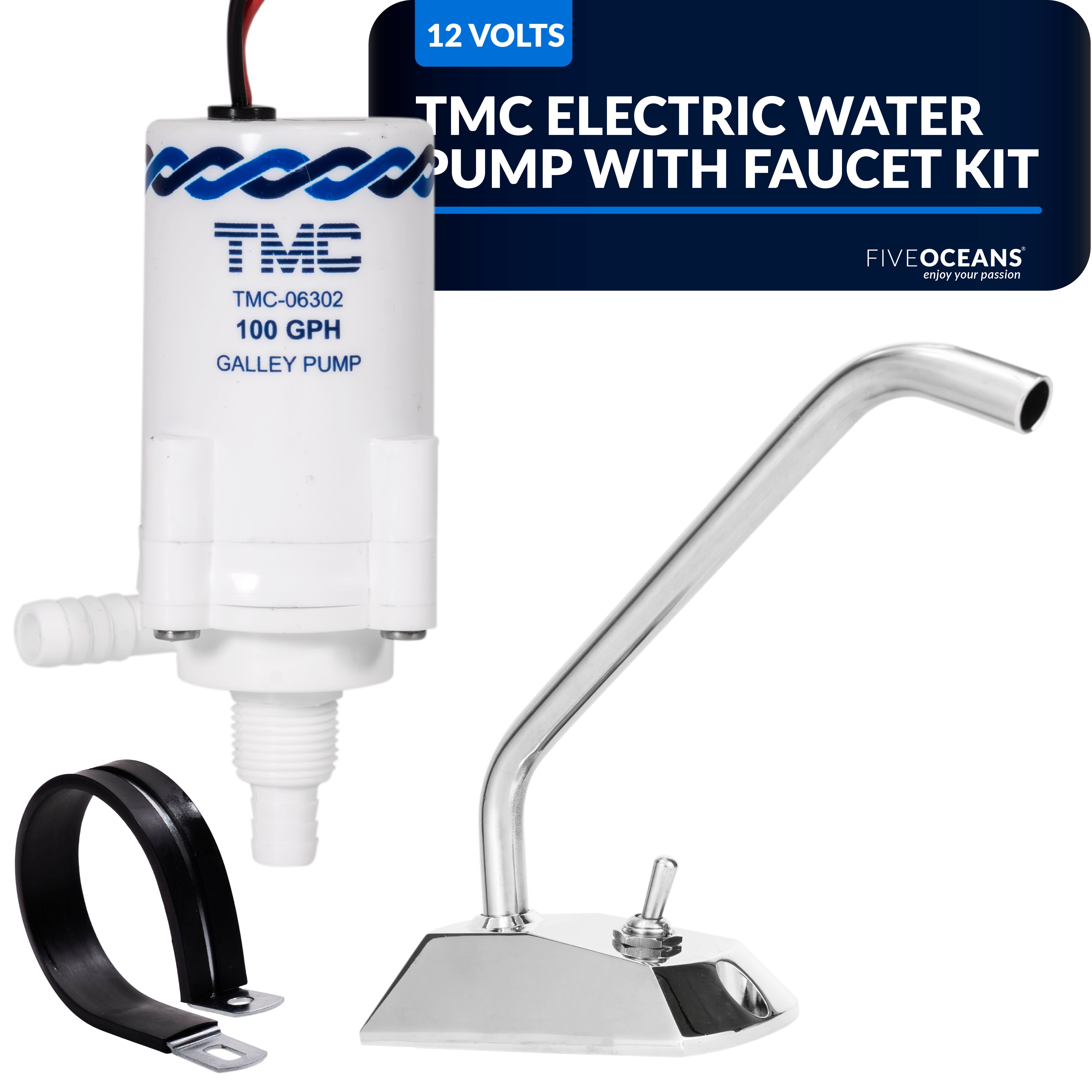 TMC Electric Galley Water Pump Kit with Faucet - FO738