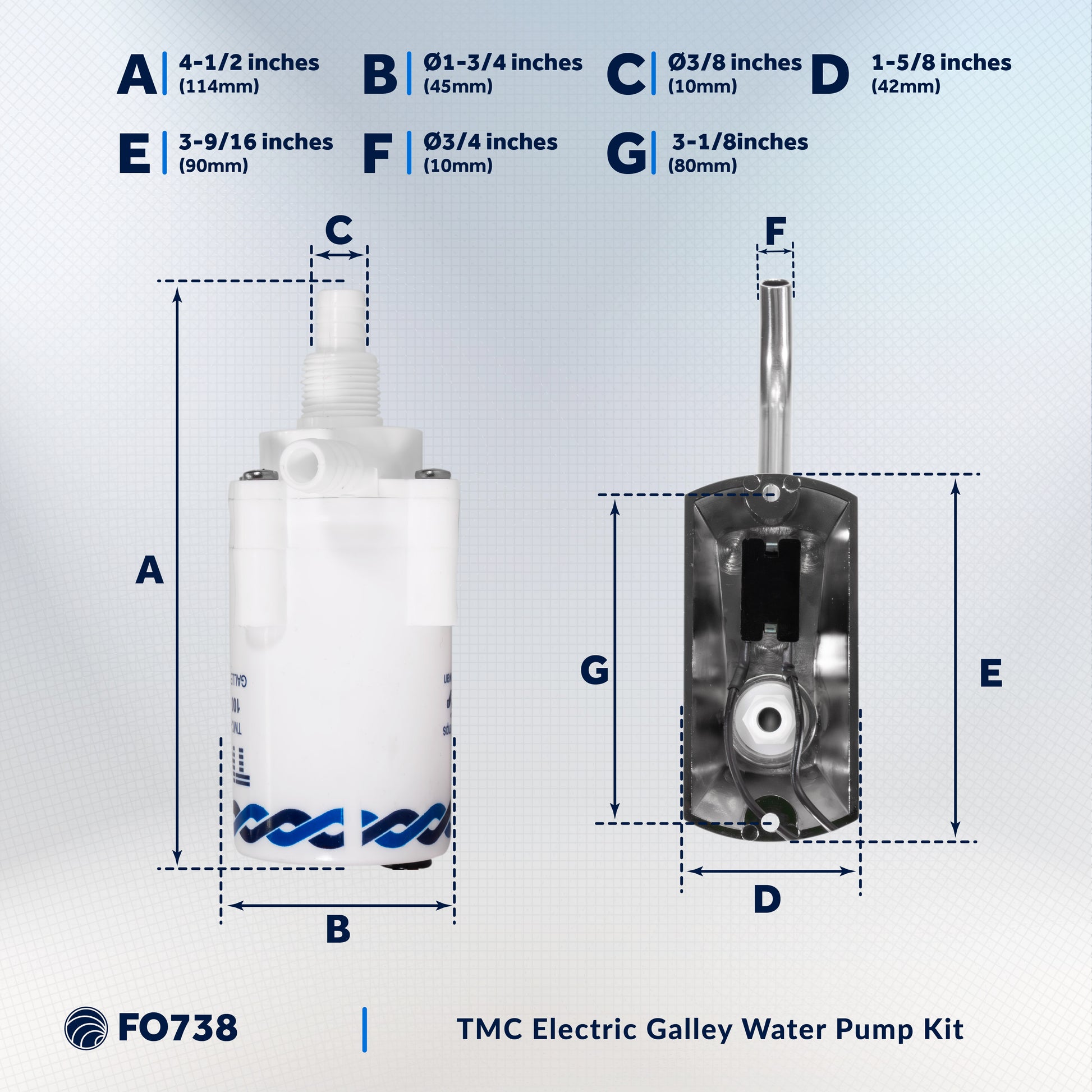 TMC Electric Galley Water Pump Kit with Faucet - FO738 - Five Oceans