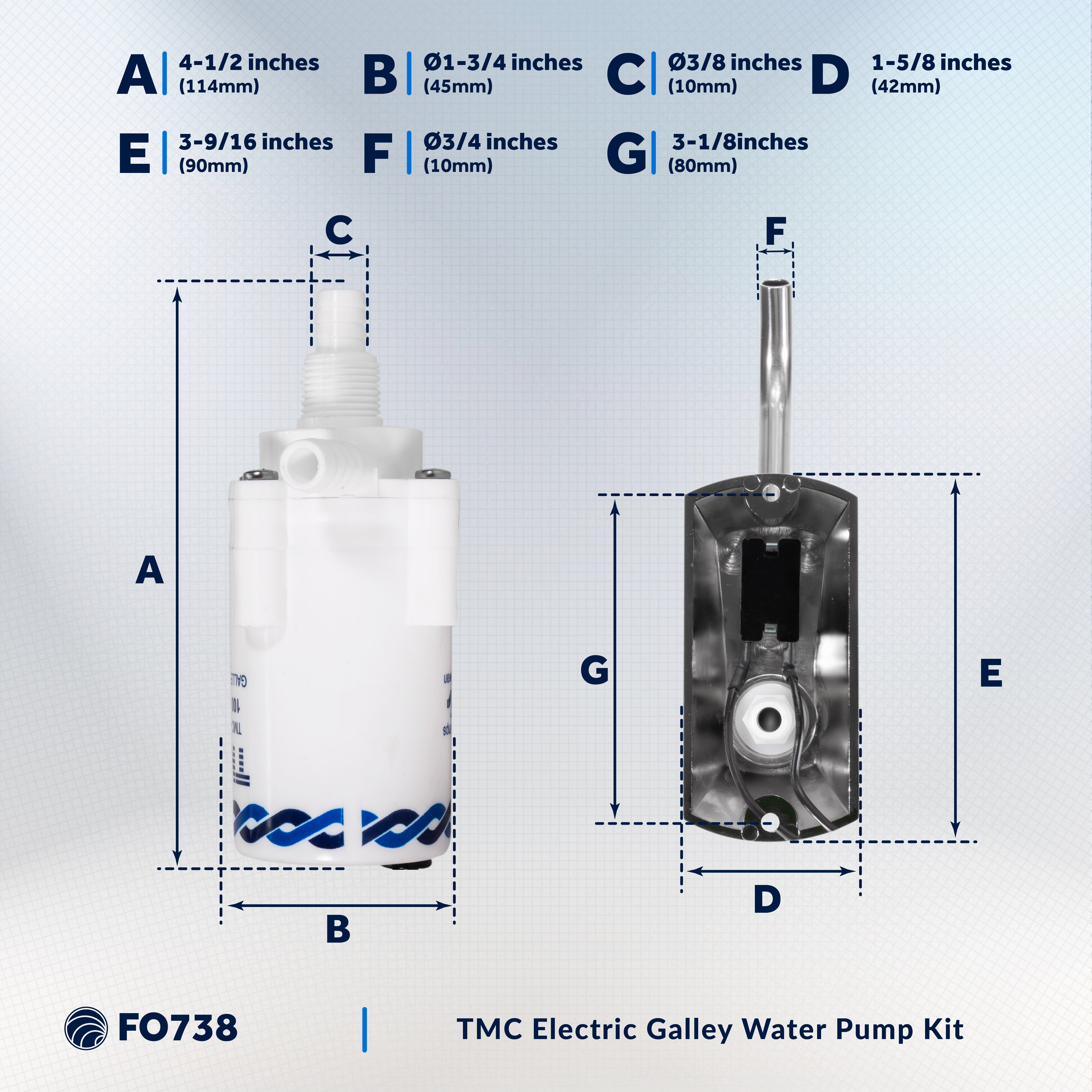 TMC Electric Galley Water Pump Kit with Faucet - FO738 - Five Oceans