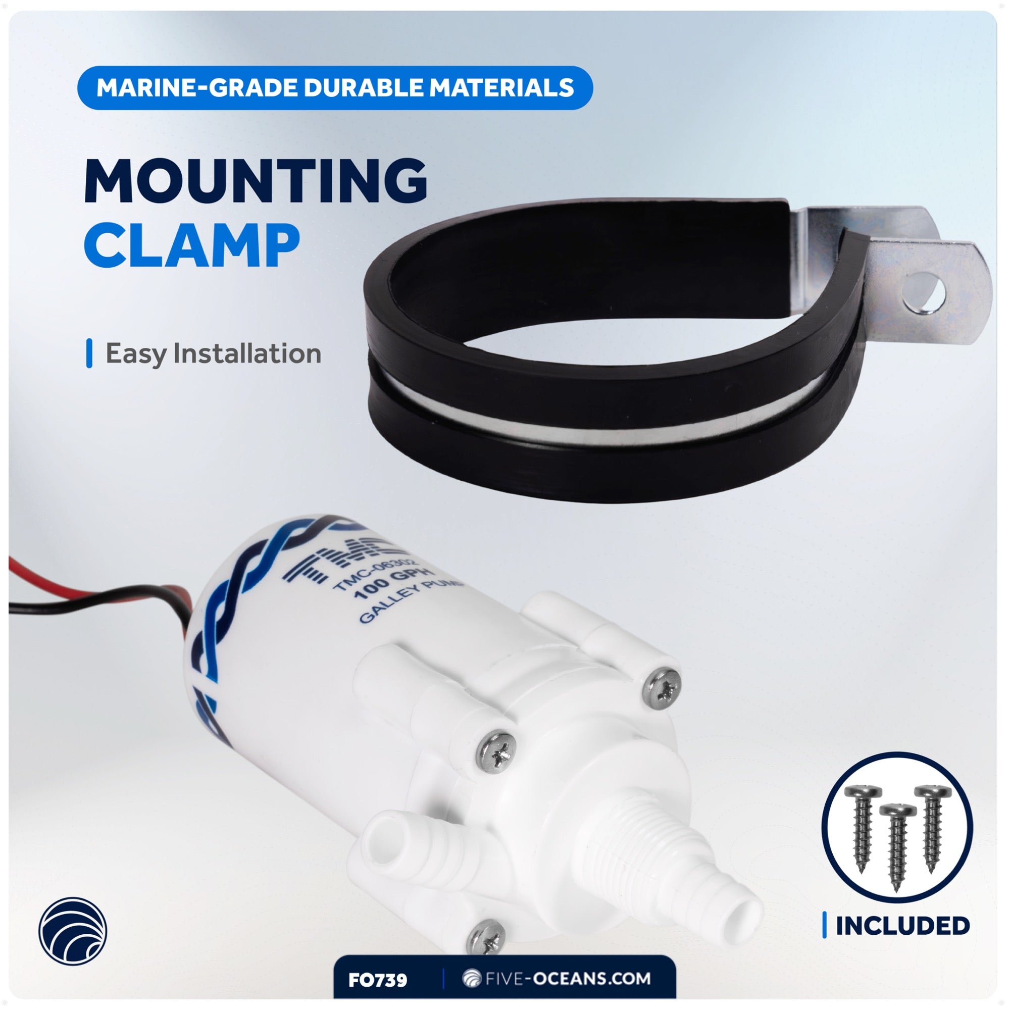 TMC Replacement Electric Galley Water Pump, 12V DC - FO739 - Five Oceans
