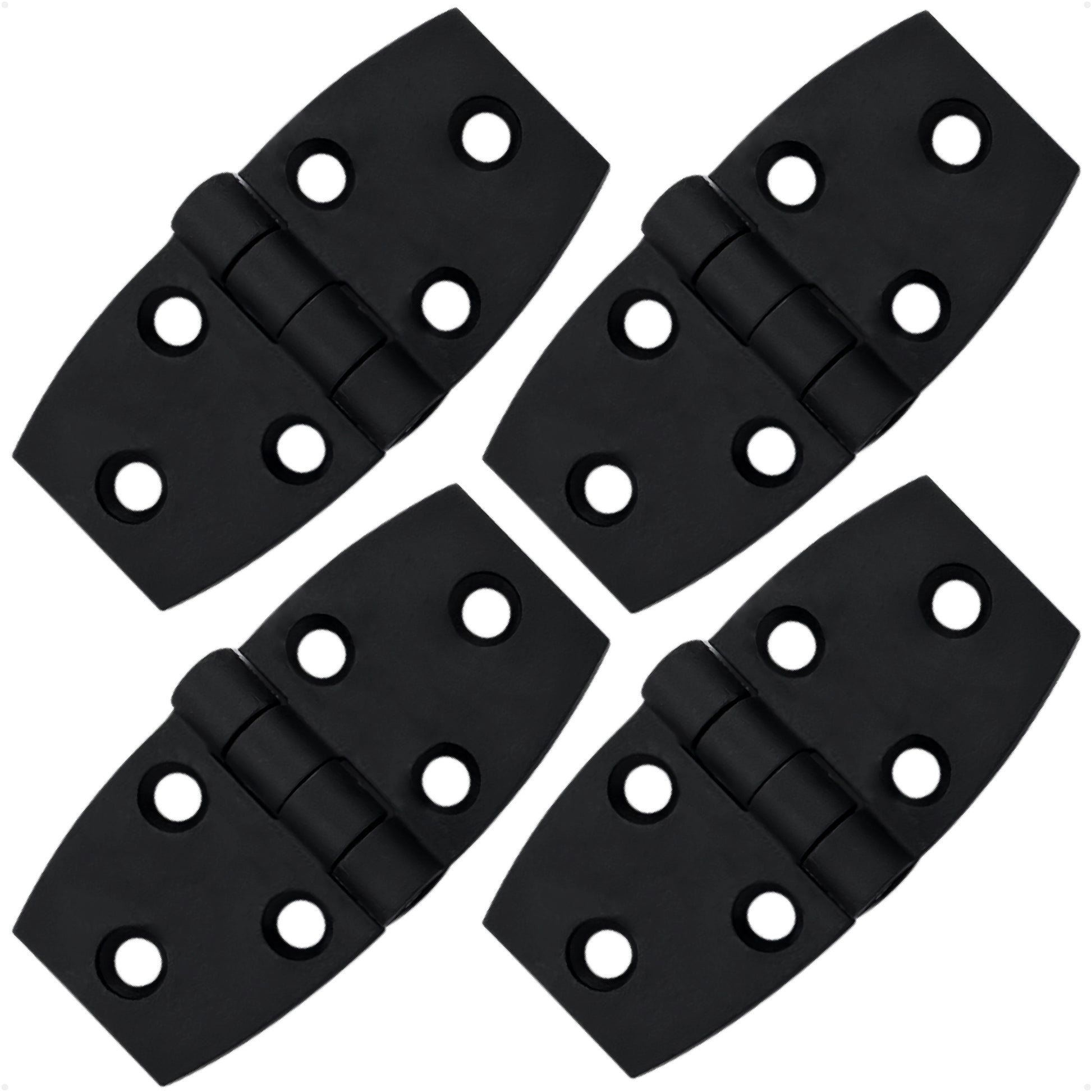 Boat Hatch & Door Hinges 2-7/8" x 1-3/8", Black , 4-Pack - FO80-M4 - Five Oceans
