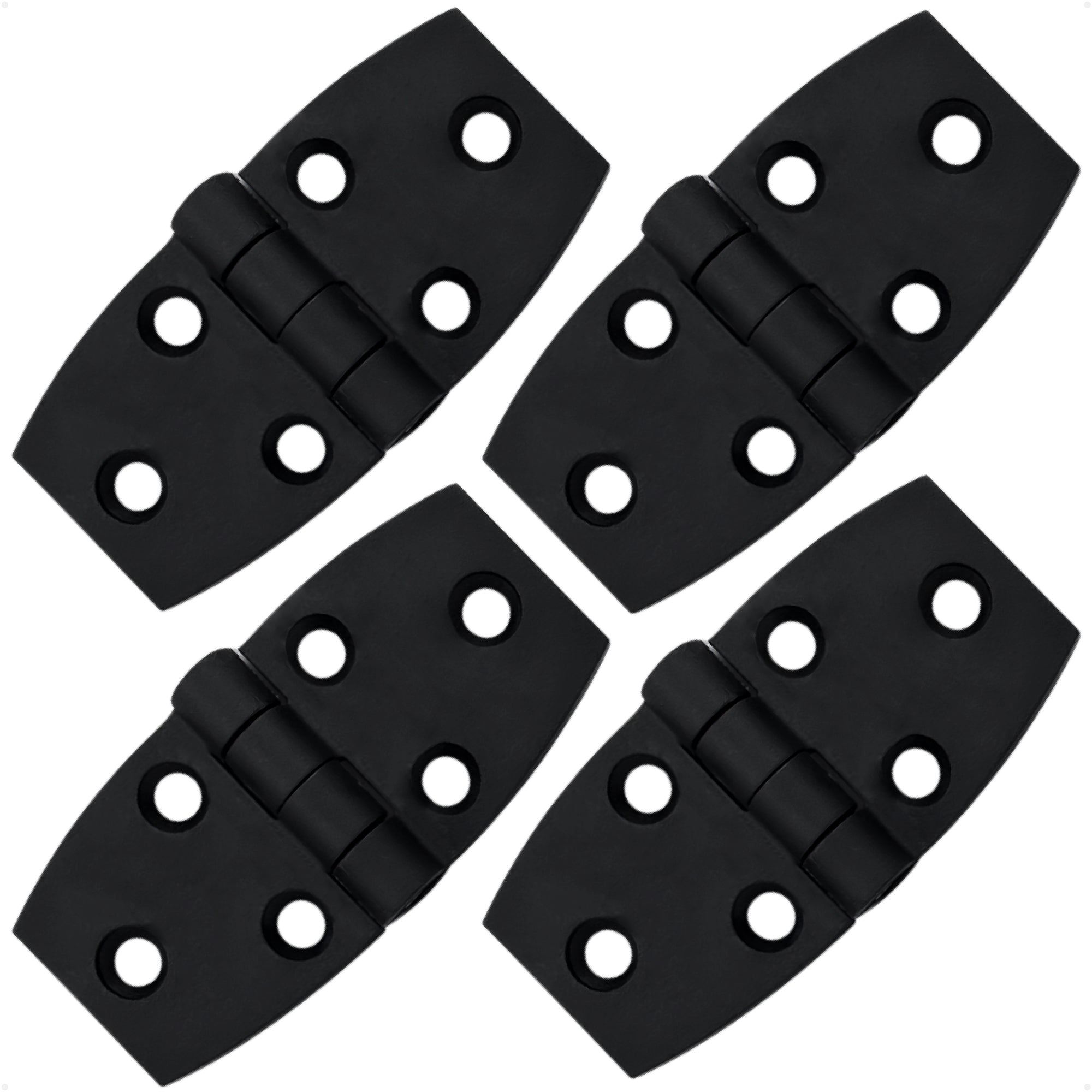 Hatch & Door Hinges 2-7/8" x 1-3/8", Black Nylon, 4-Pack - FO80-M4 - Five Oceans