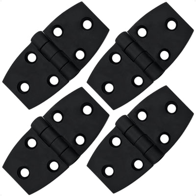 Hatch & Door Hinges 2-7/8" x 1-3/8", Black Nylon, 4-Pack - FO80-M4 - Five Oceans