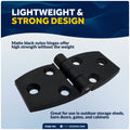 Hatch & Door Hinges 2-7/8" x 1-3/8", Black Nylon, 4-Pack - FO80-M4 - Five Oceans