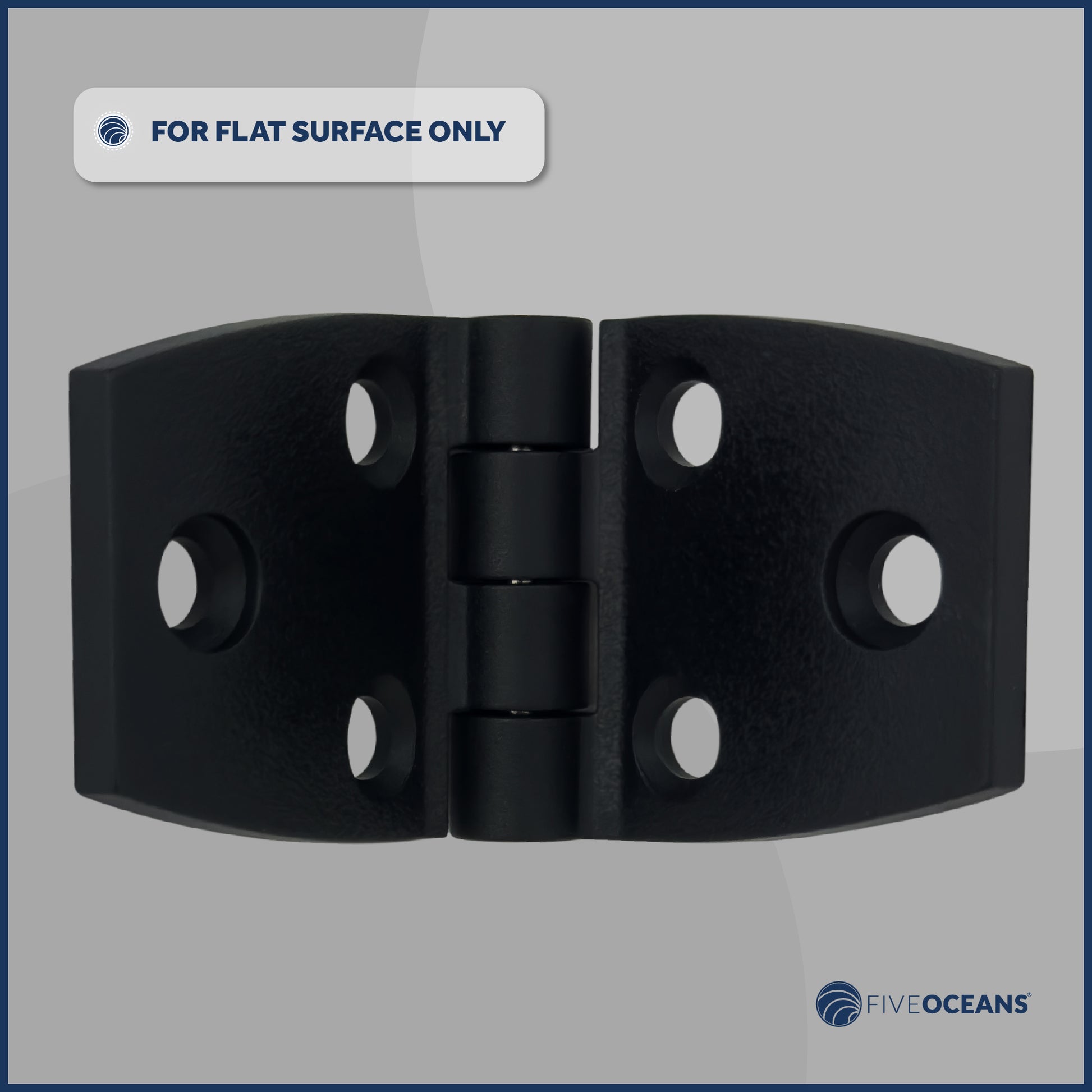 Door Hinge, 2-7/8" x 1-3/8", Black - FO80 - Five Oceans