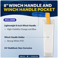 8" Universal Floating Winch Handle with Pocket Set - FO86-570 - Five Oceans