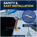 8" Universal Floating Winch Handle, Lock-In Mechanism, Orange & Blue - FO86 - Five Oceans