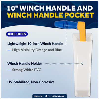 10" Universal Floating Winch Handle with Pocket Set - FO87-570 - Five Oceans