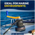 10" Universal Floating Winch Handle, Lock-In Mechanism, Orange & Blue - FO87 - Five Oceans