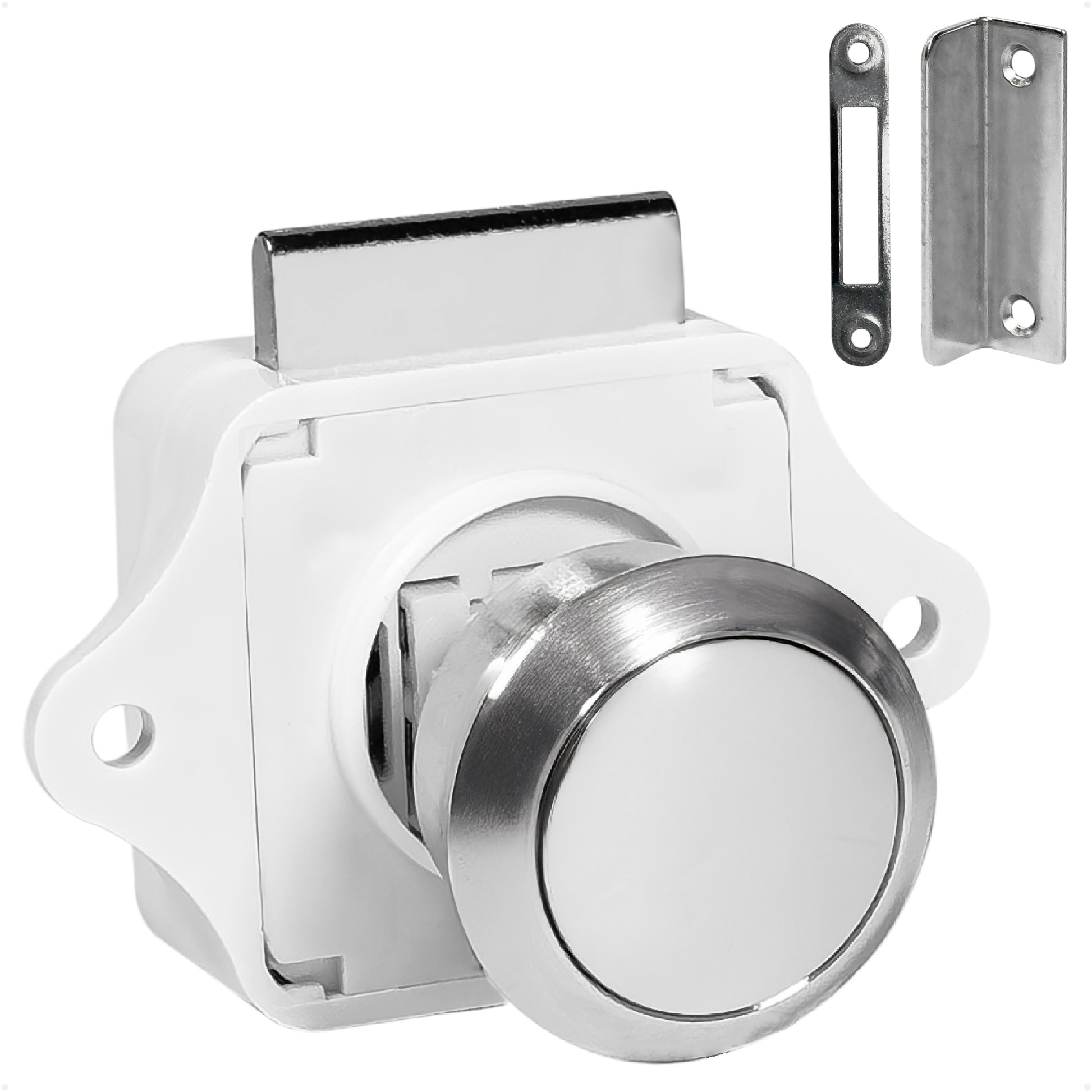Keyless Push Button Latch, Stainless Steel - FO92 - Five Oceans