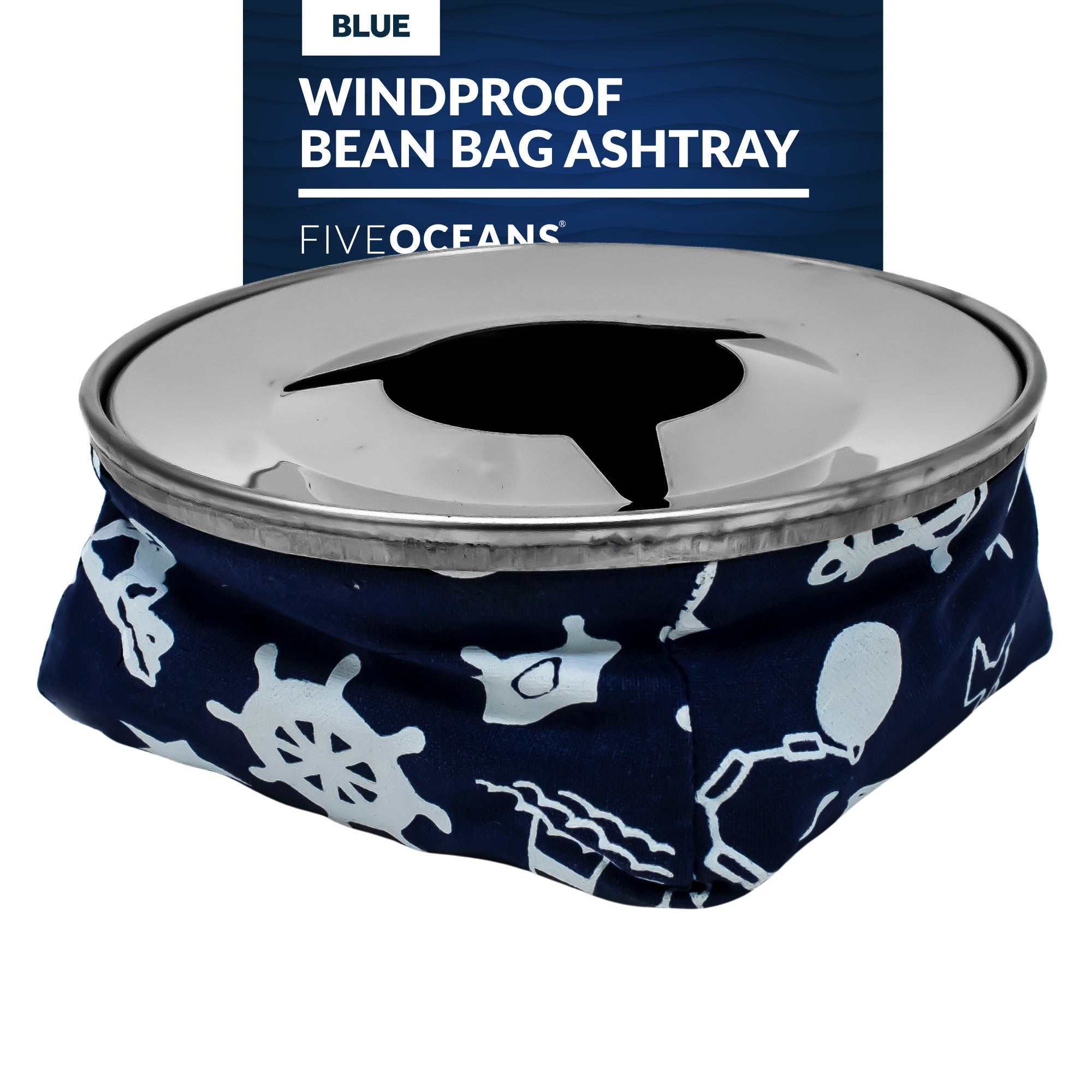 Windproof Bean Bag Ashtray, Blue - FO101