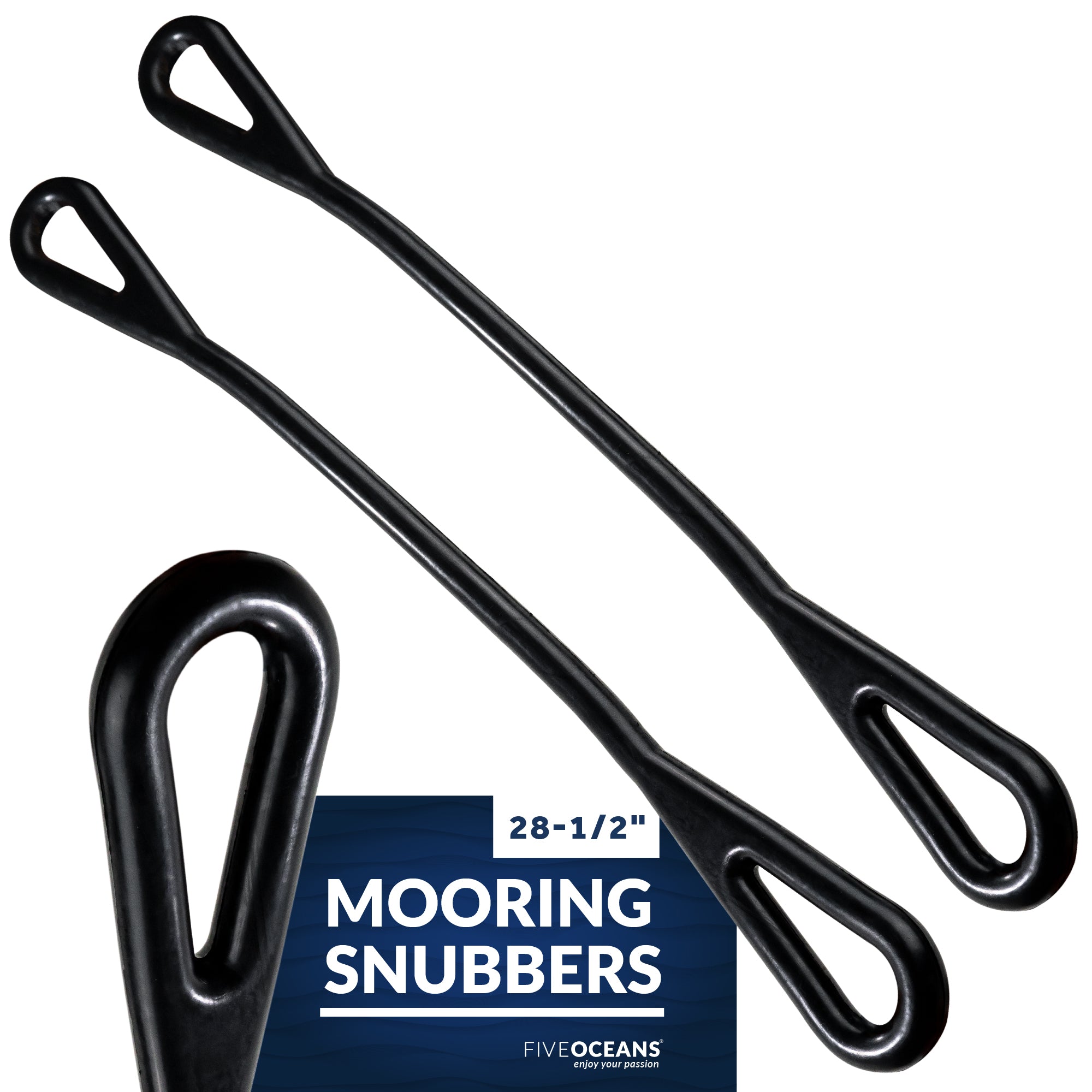 Boat Rubber Mooring Snubber, 28-1/2" x 3/4" - FO102 - Five Oceans