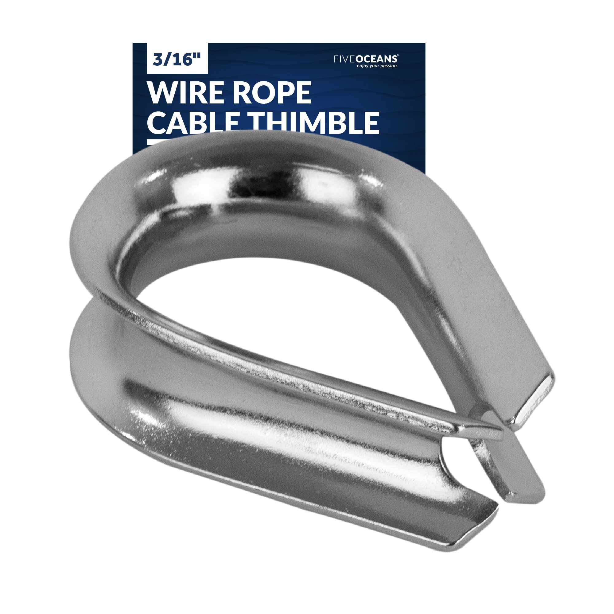 Wire Rope Thimble 5/32 in. AISI304 Stainless Steel FO-1383