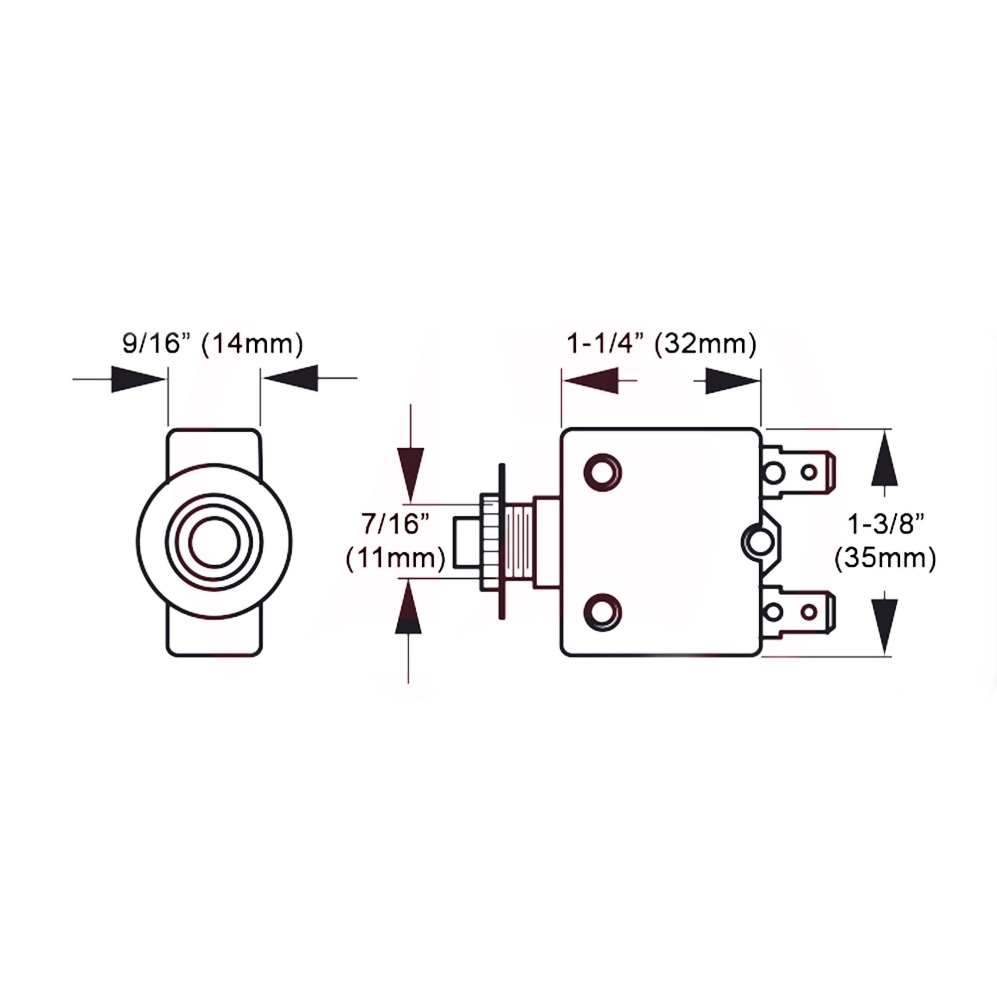 Terminal Circuit Breaker, 10 Amp 2-Pack - FO1431-M2