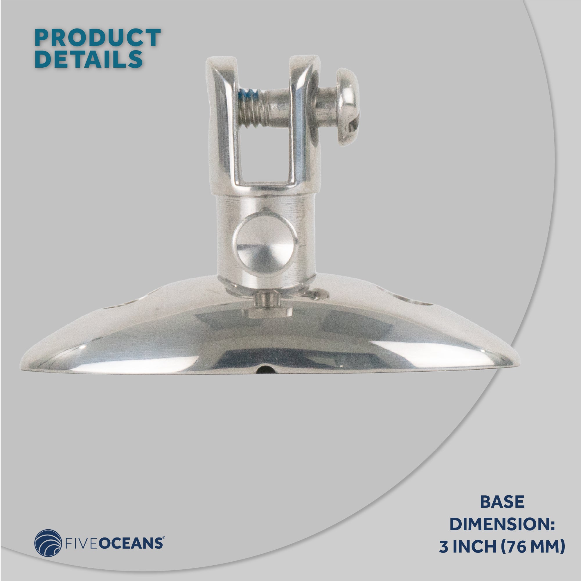 Bimini Quick Release Swivel Deck Hinge, Stainless Steel 2-Pack - FO1529-M2 - Five Oceans