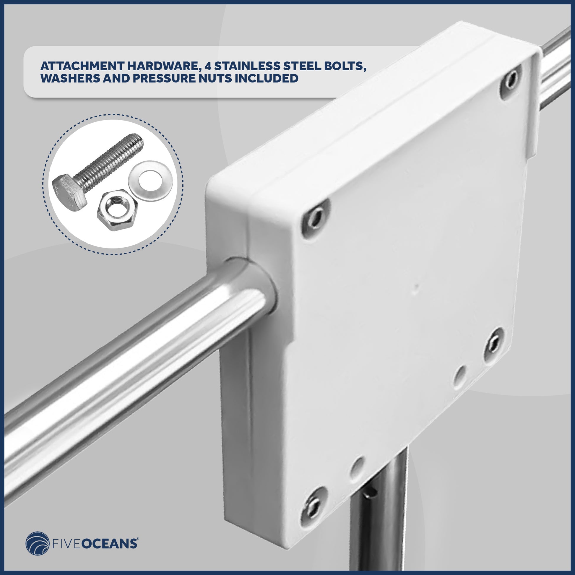 Rail-Mount Outboard Motor Bracket - FO1586 - Five Oceans