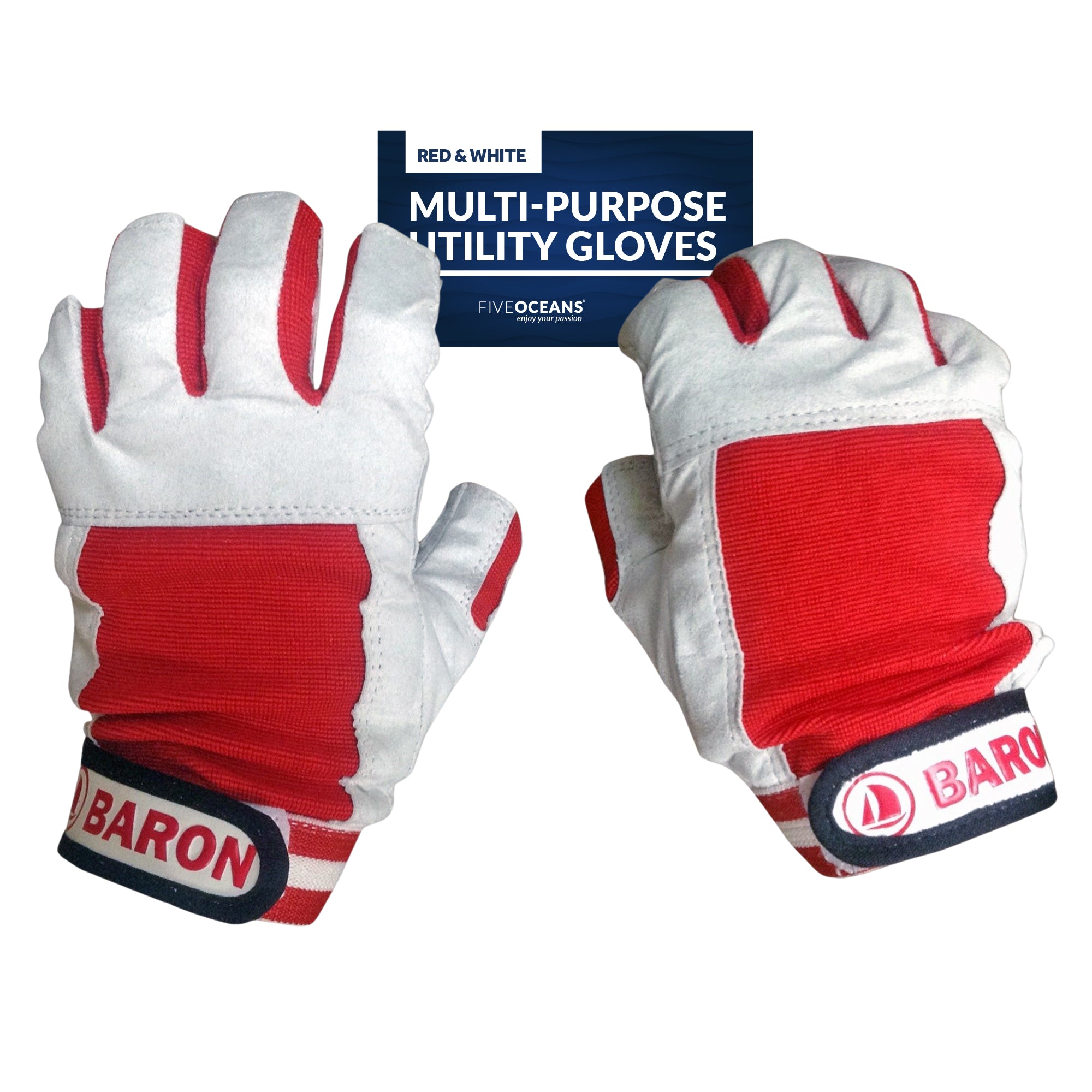 Multi-Purpose Utility Gloves with Adjustable Wrists, Red  XXS FO1617