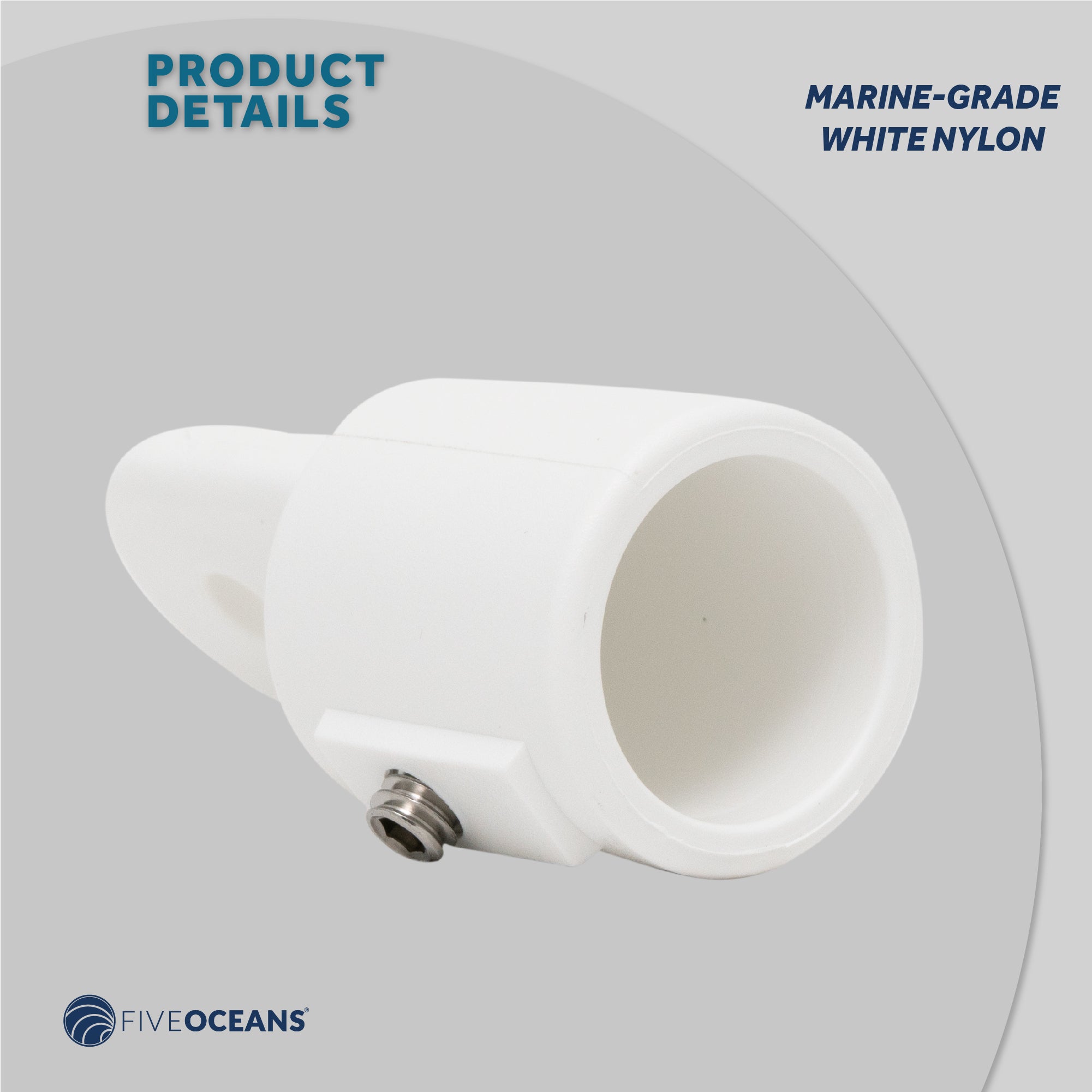Top External Eye End, 7/8" White Nylon - FO1881 - Five Oceans