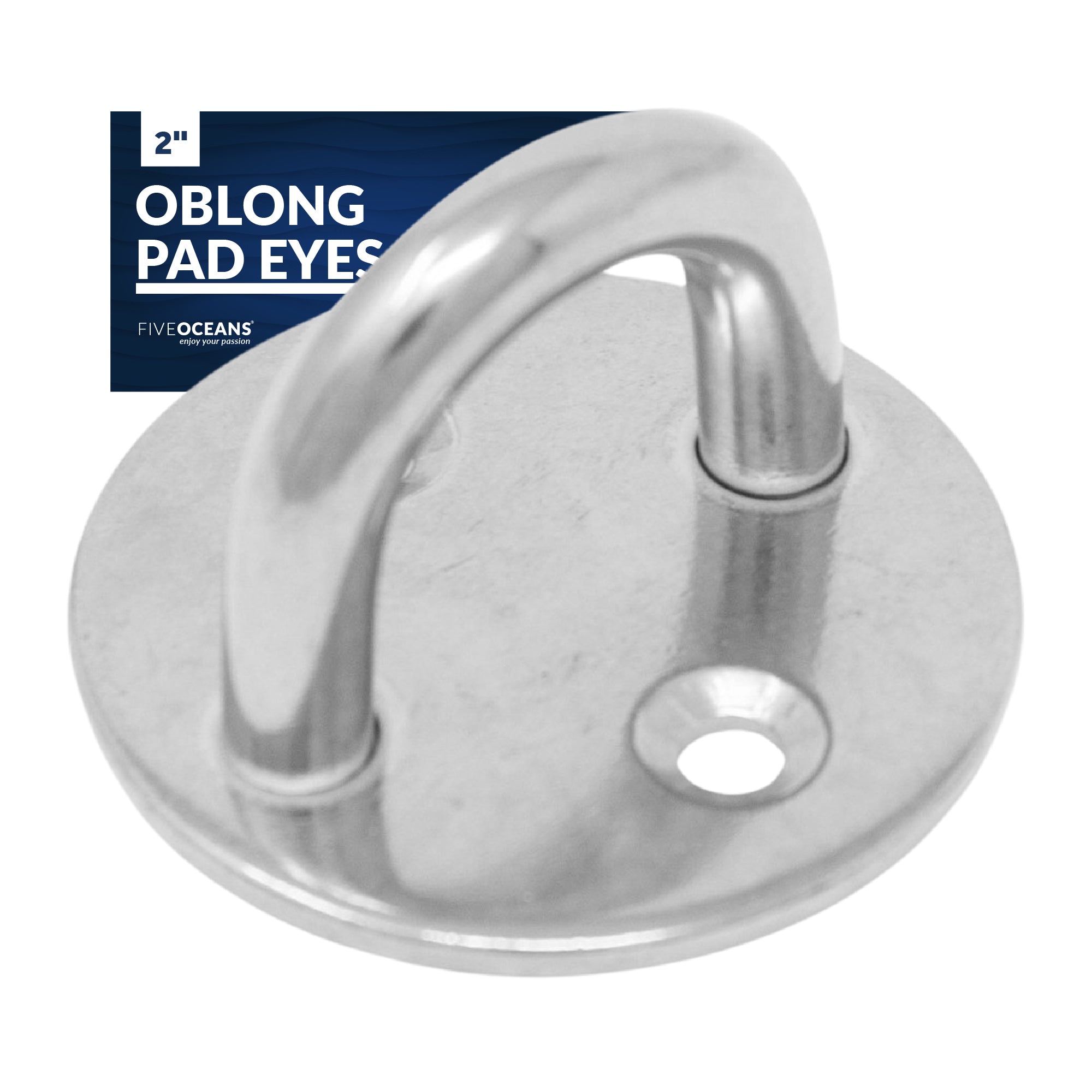 Stainless Steel Oblong Pad Eyes - FO2103