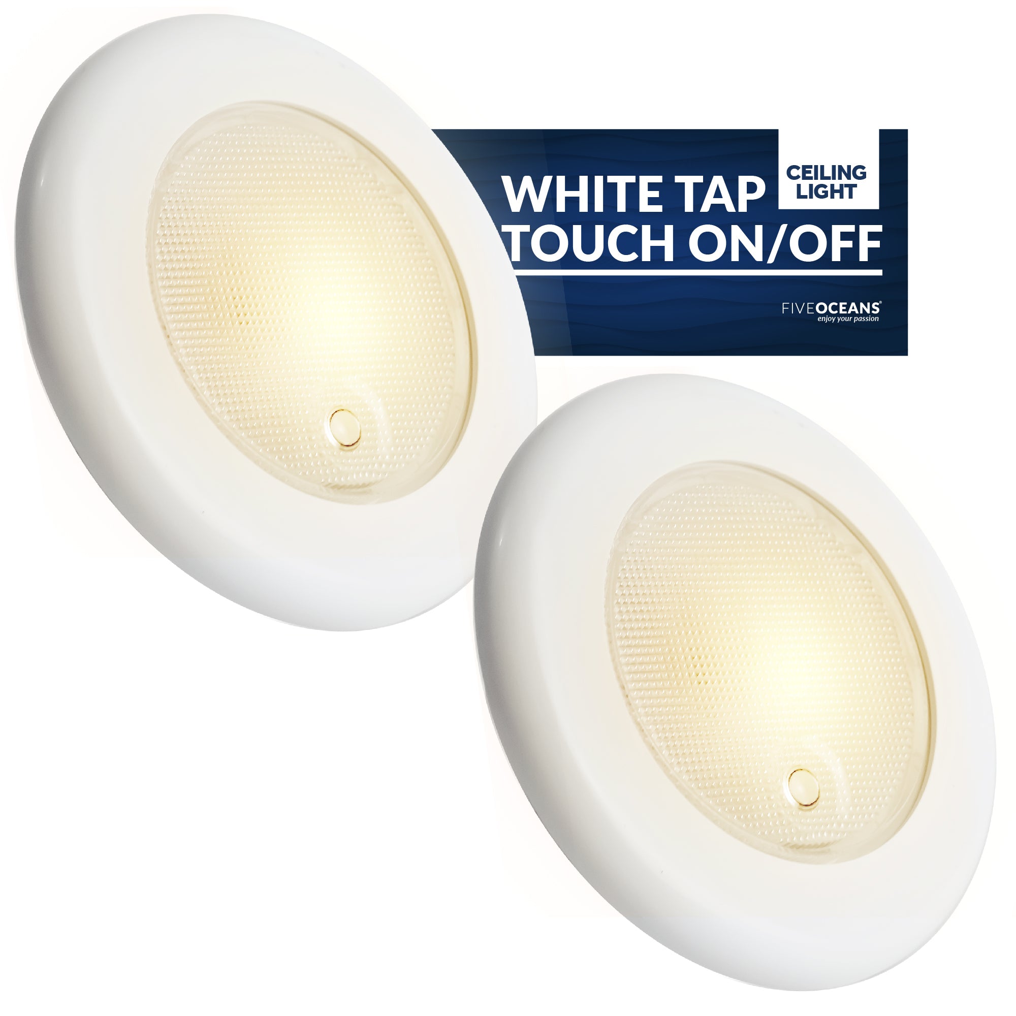 White Tap Touch On/Off Ceiling Light 2-Pack - FO2198-M2