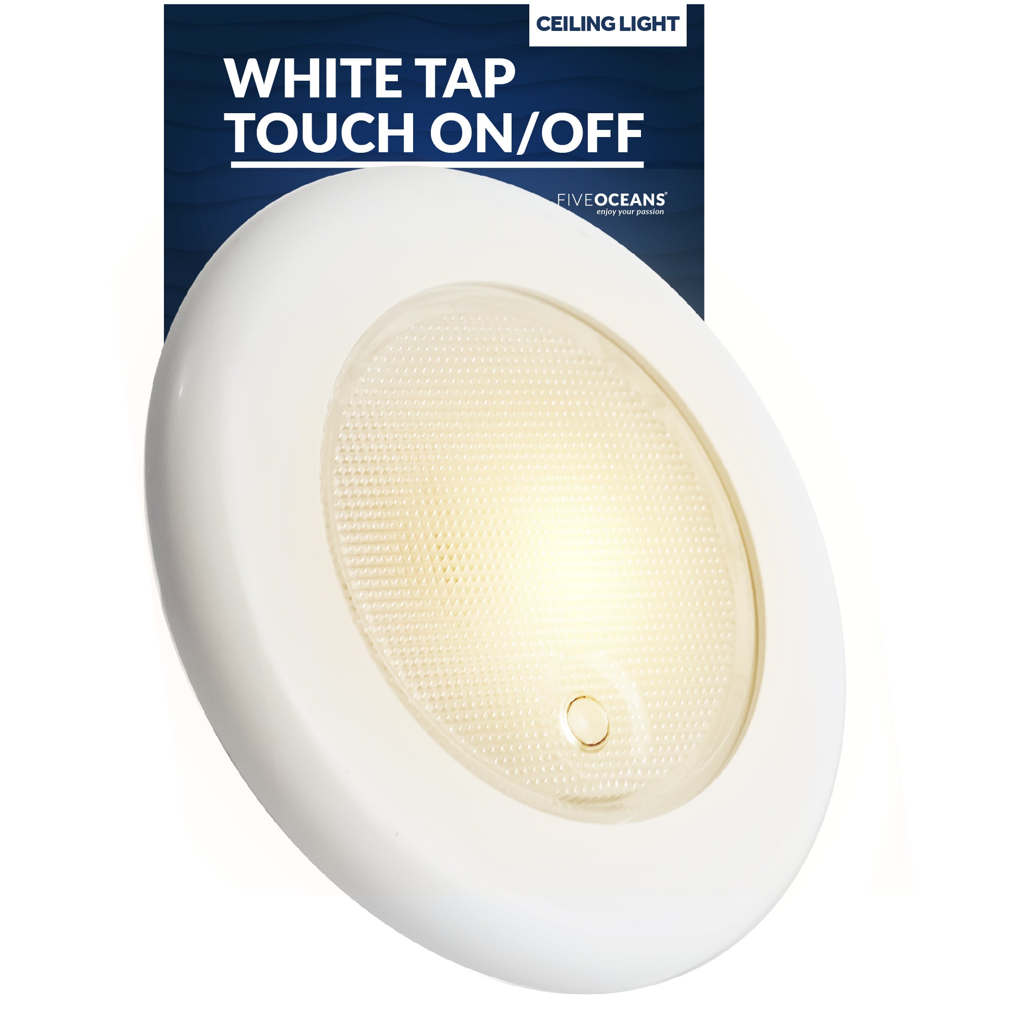 White Tap Touch On/Off Ceiling Light - FO2198