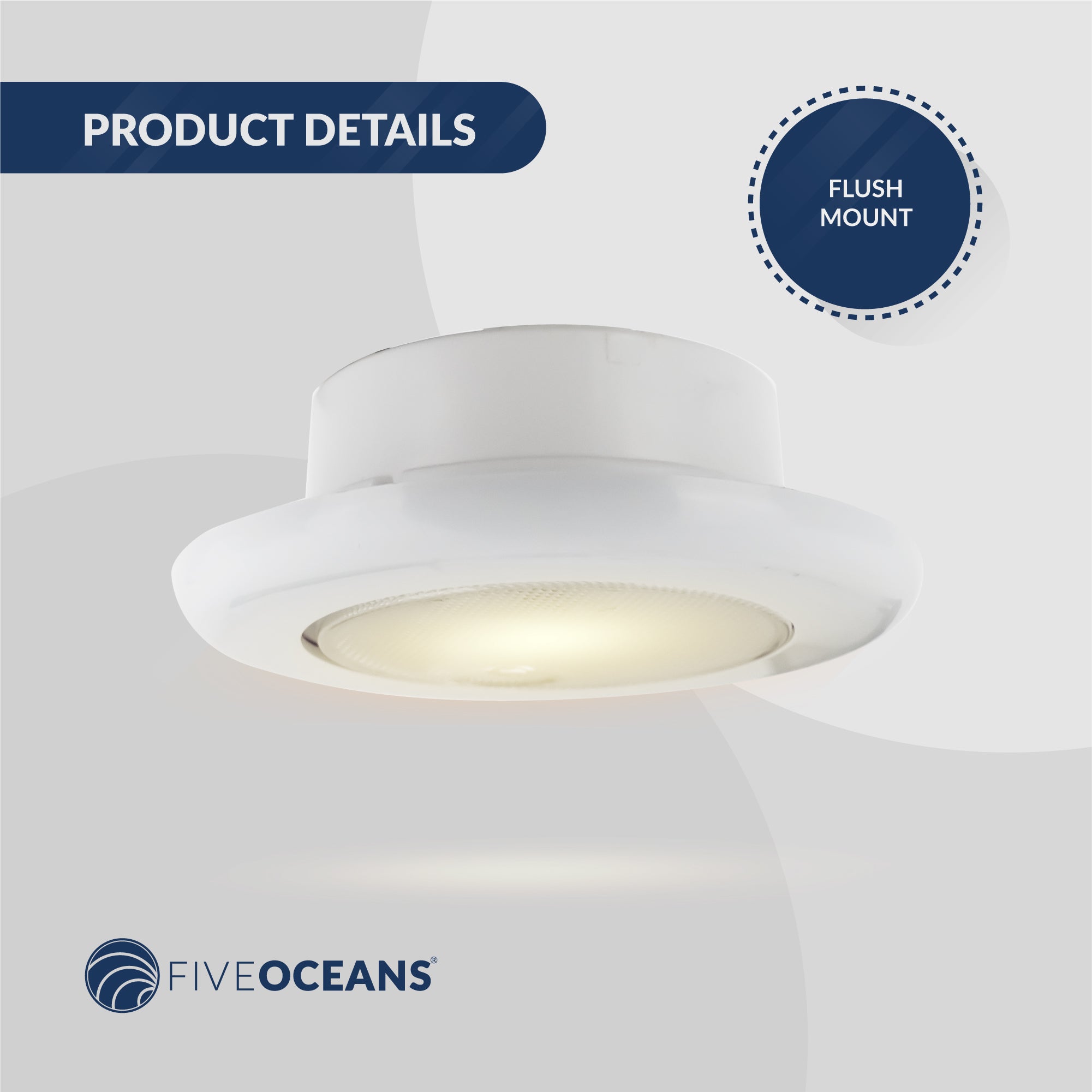 White Tap Touch On/Off Ceiling Light - FO2198