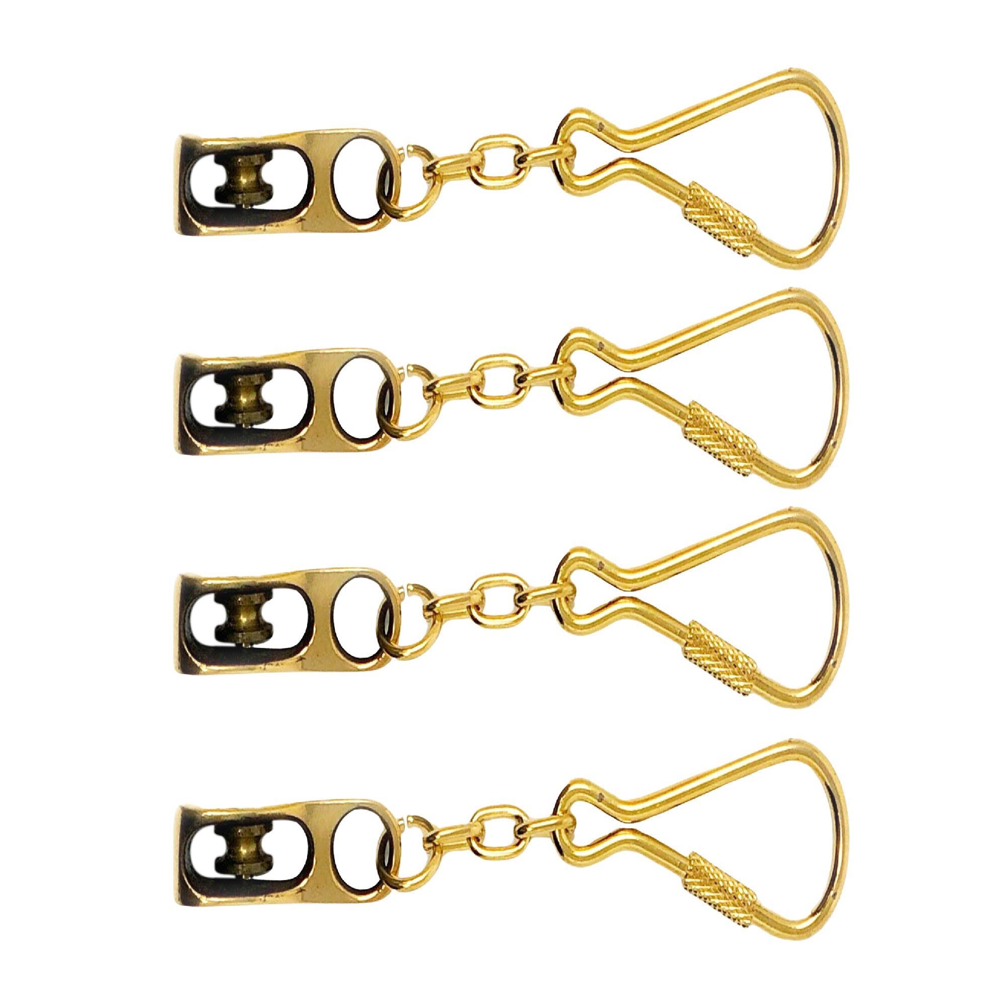 Block Keychain, Solid Brass 4-Pack FO2216-M4