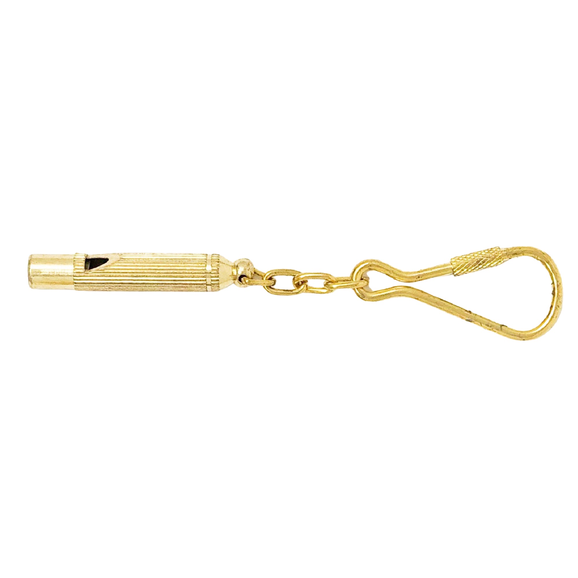 Whistle Keychain, Solid Brass - FO2219