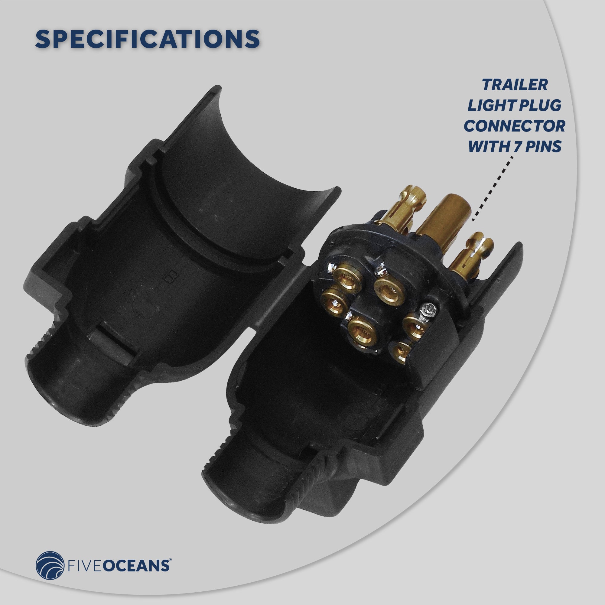 7-Way Trailer Plug - FO2354 - Five Oceans