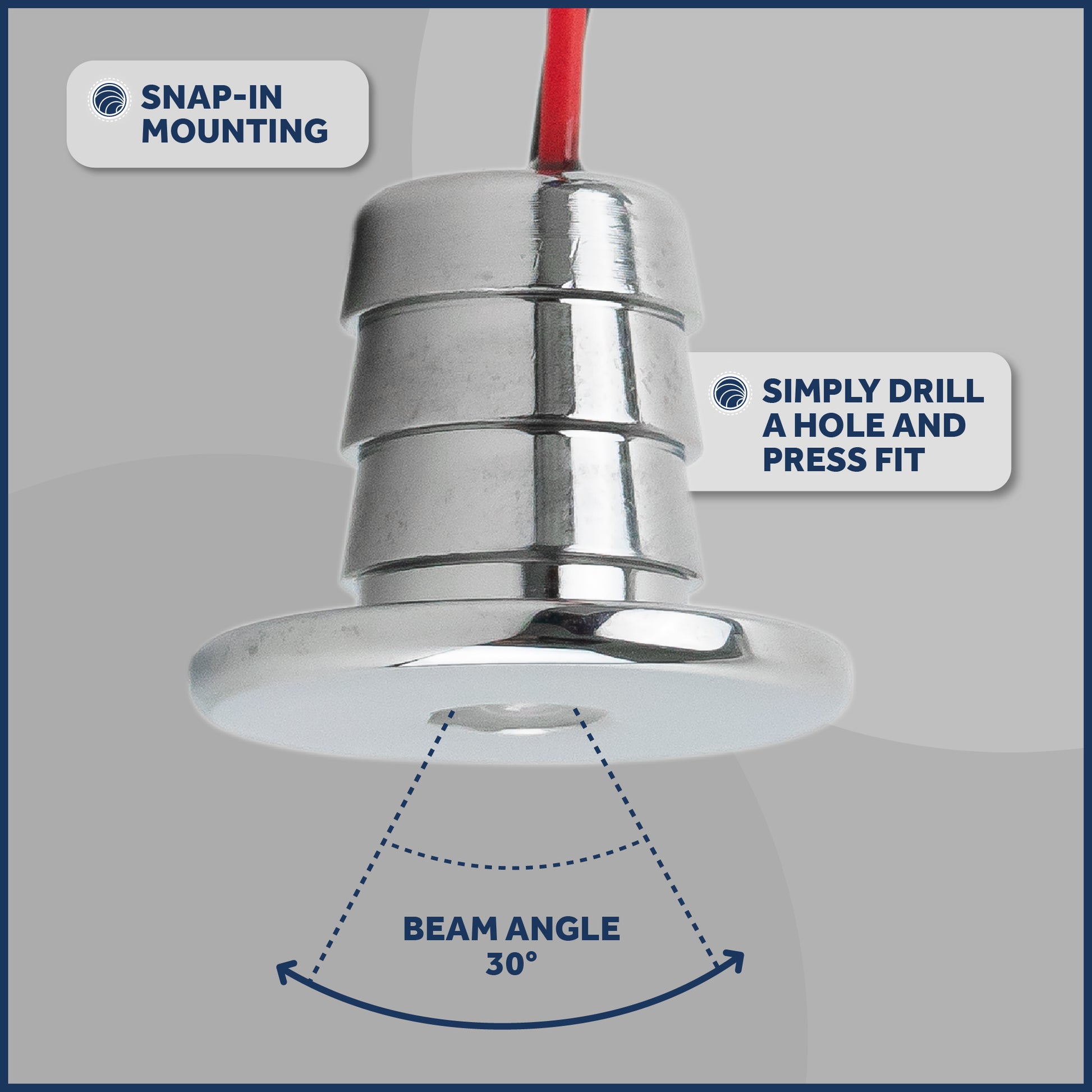 LED Courtesy Mini Accent Light, Blue 4-Pack - FO-2445-M4 - Five Oceans