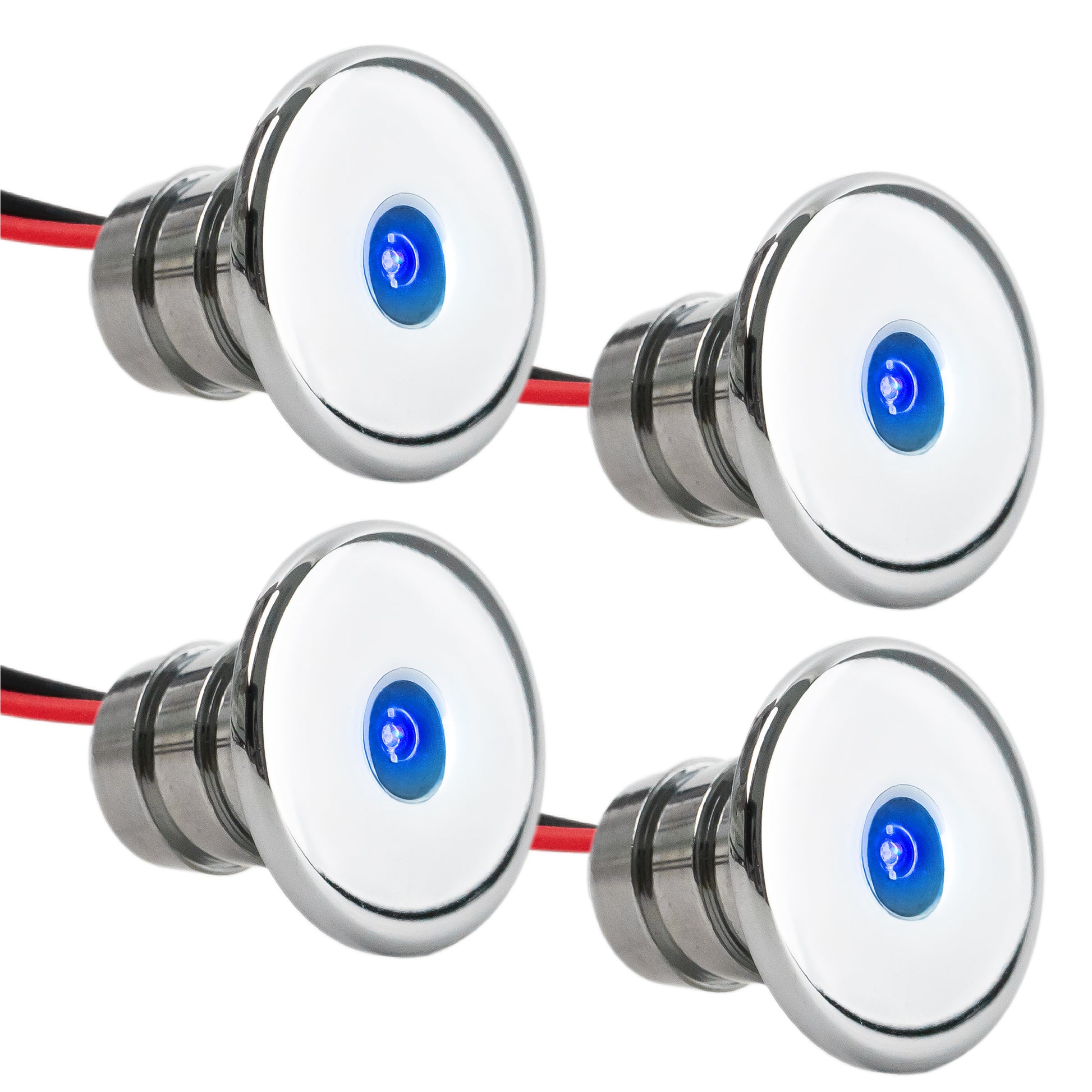 LED Courtesy Mini Accent Light, Blue 4-Pack - FO-2445-M4 - Five Oceans