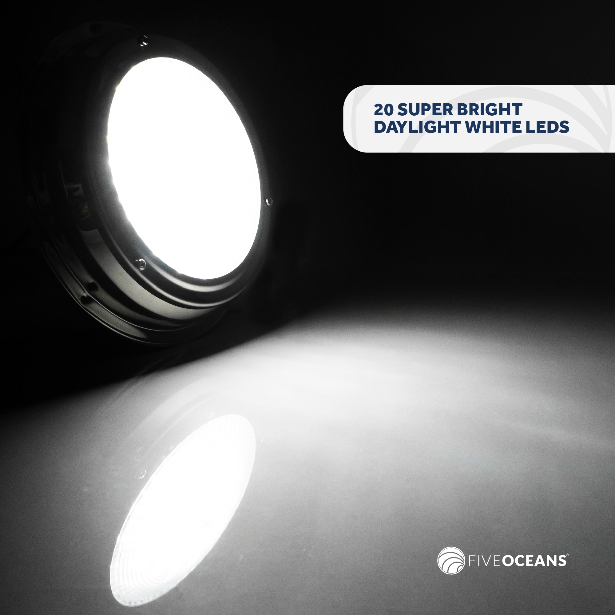 LED Interior Dome Ceiling Light, 4" Surface Mount, Daylight White - FO2624 - Five Oceans