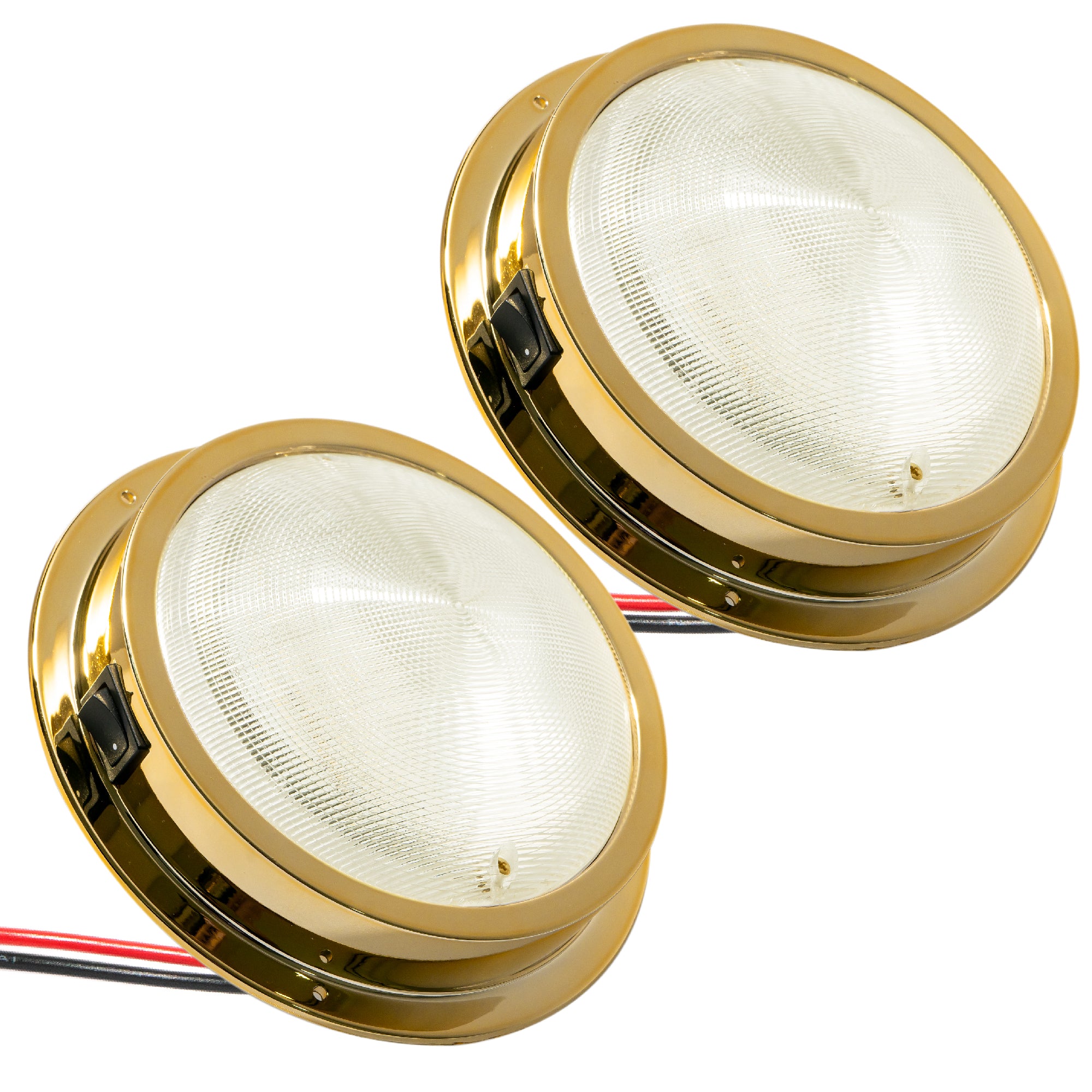 LED Interior Dome Ceiling Light, 6" Surface Mount, Warm White, 2-Pack - FO2628-M2