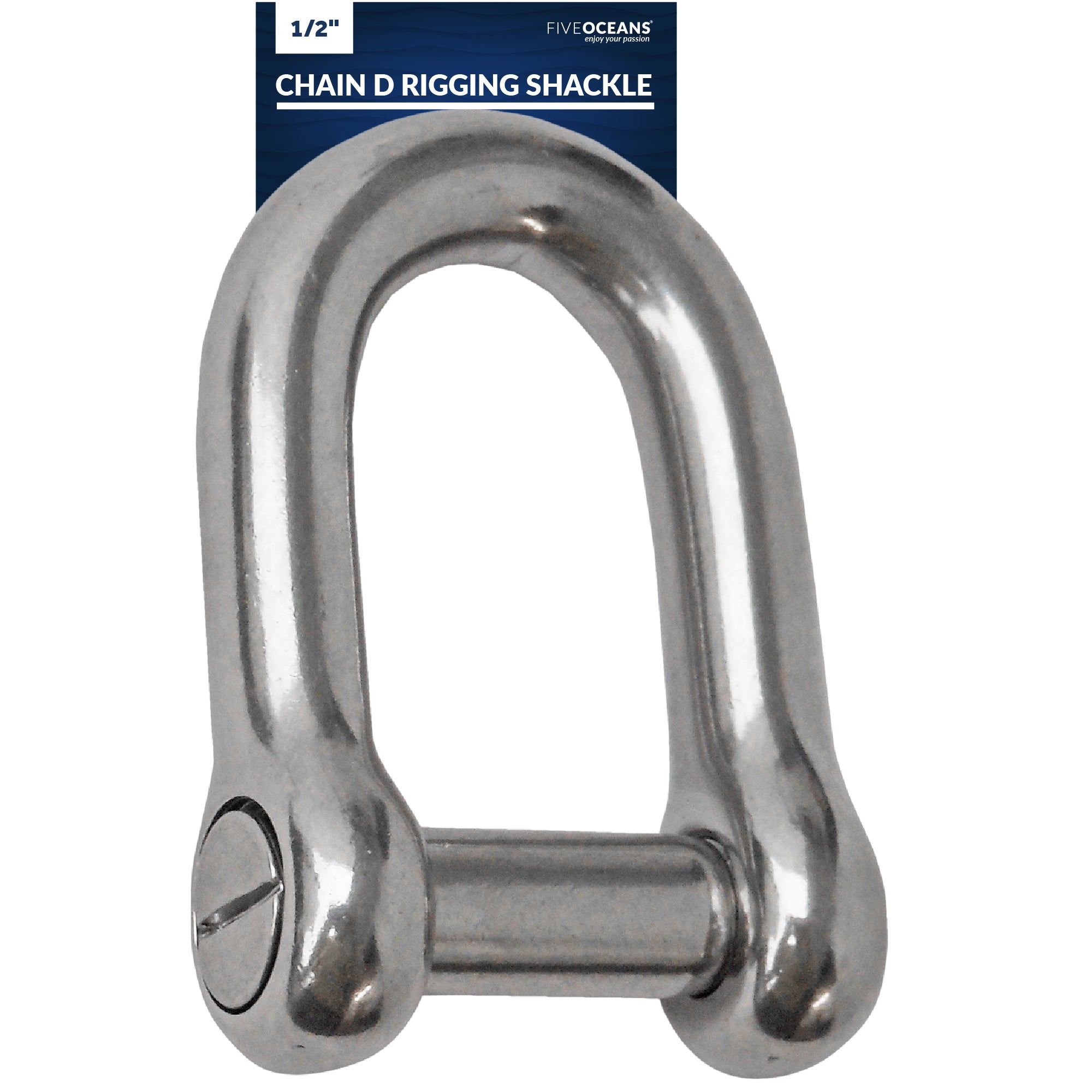 Chain D Rigging Shackle, 1/2" Stainless Steel - FO2731