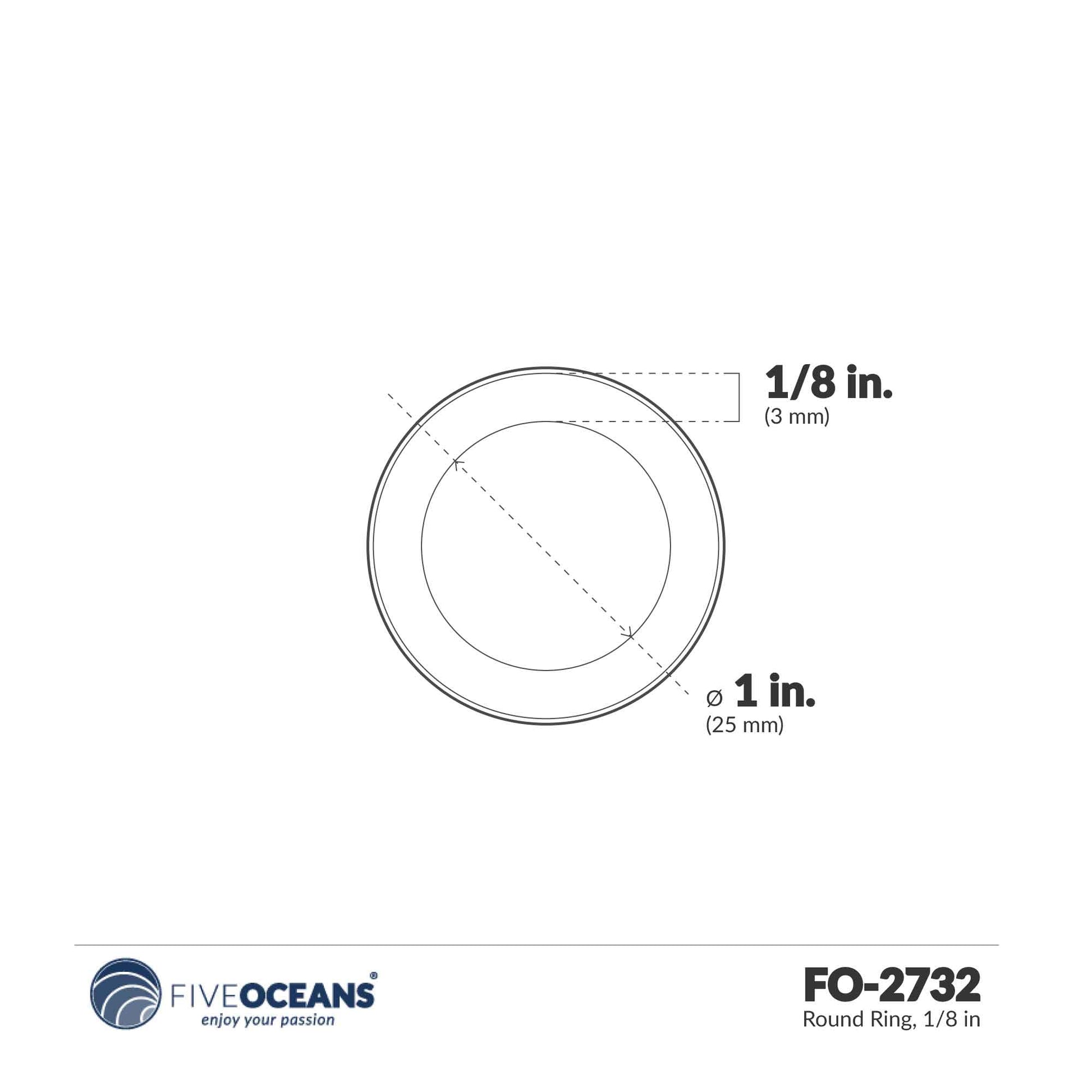 Round Ring Welded 1/8-Inch x 1-Inch - 4-Pack - FO2732-M4 - Five Oceans