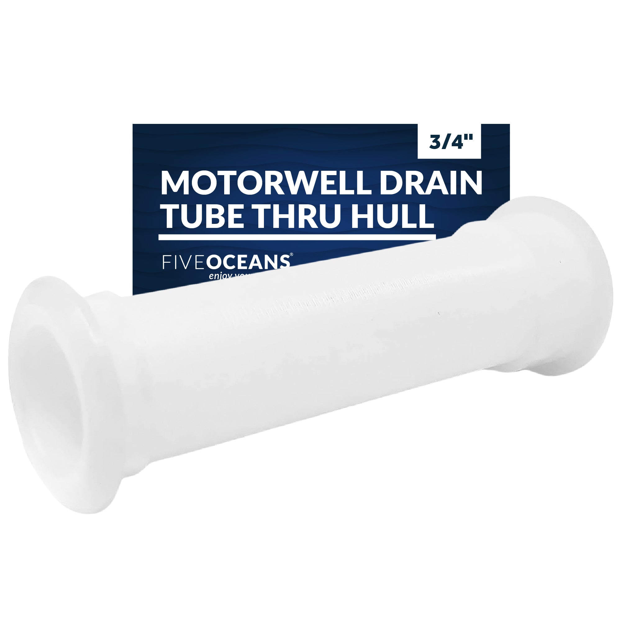 Motorwell Drain Tube Thru Hull, 3/4" - FO2865