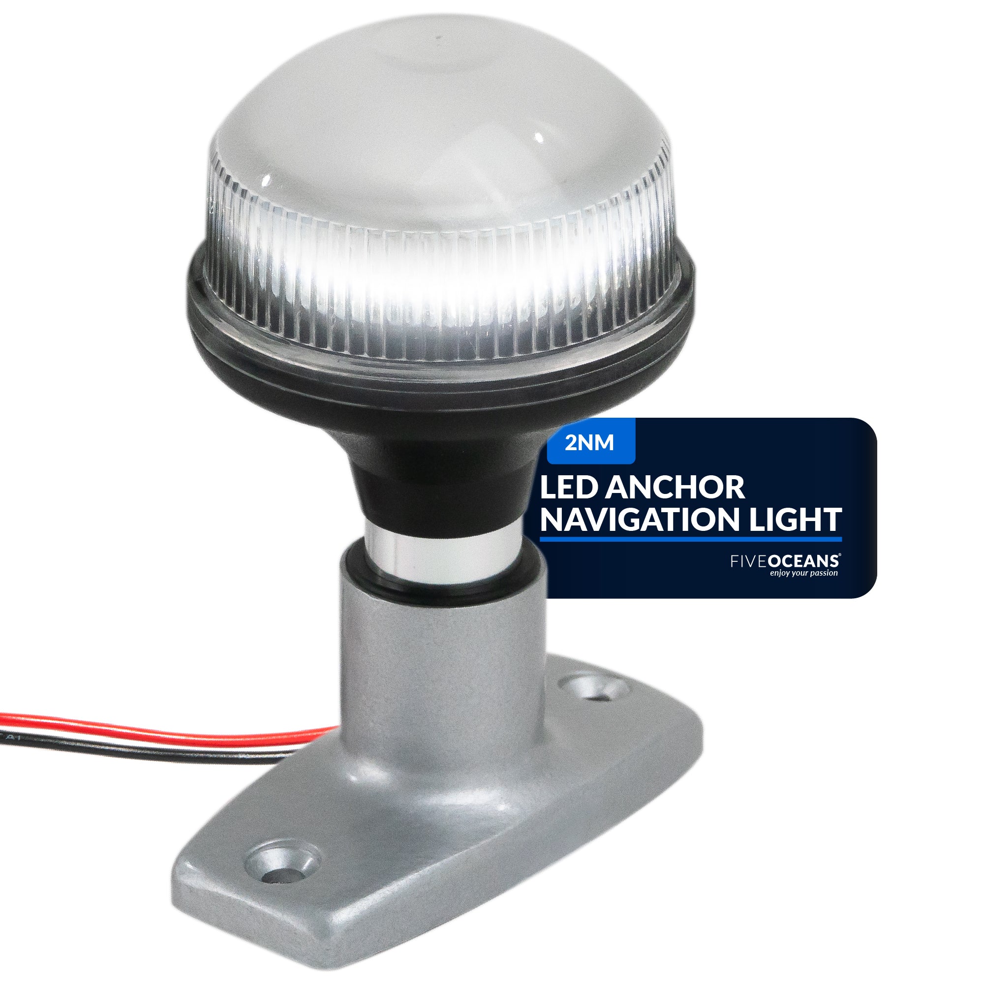 LED Anchor Navigation Light 4", Fixed Mount, 2NM - FO2874