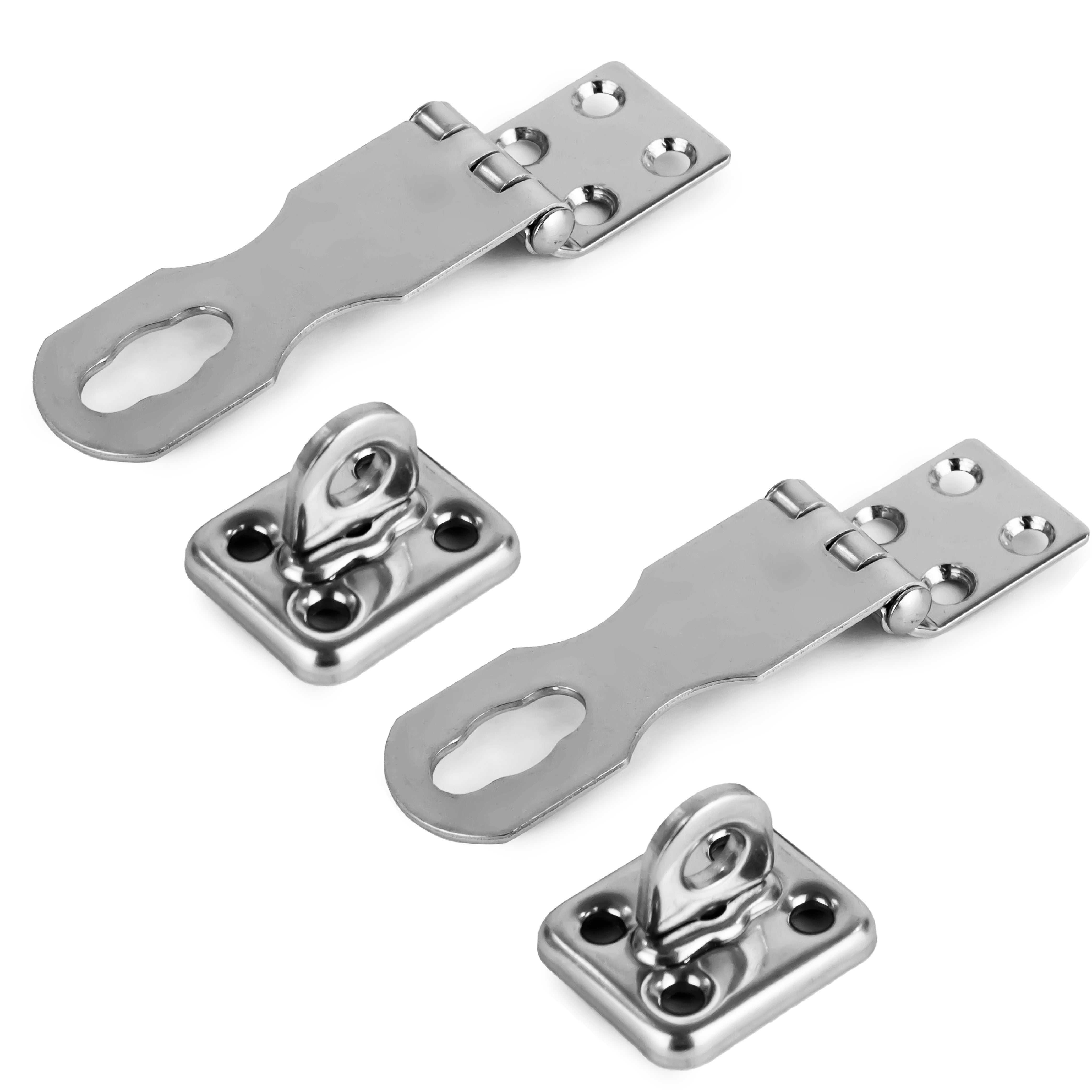 Door Lock Hasp Latch, Stainless Steel, 2-Pack - FO2883-M2 - Five Oceans