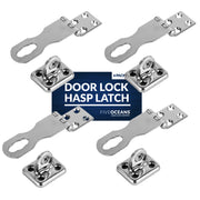 Door Lock Hasp Latch, Stainless Steel, 4-Pack - FO2883-M4 - Five Oceans