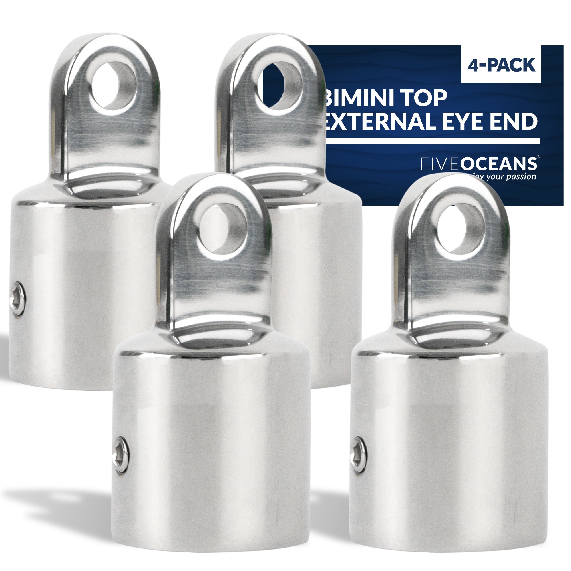 Bimini Top External Eye End 1", Stainless Steel, 4-Pack - FO2961-M4