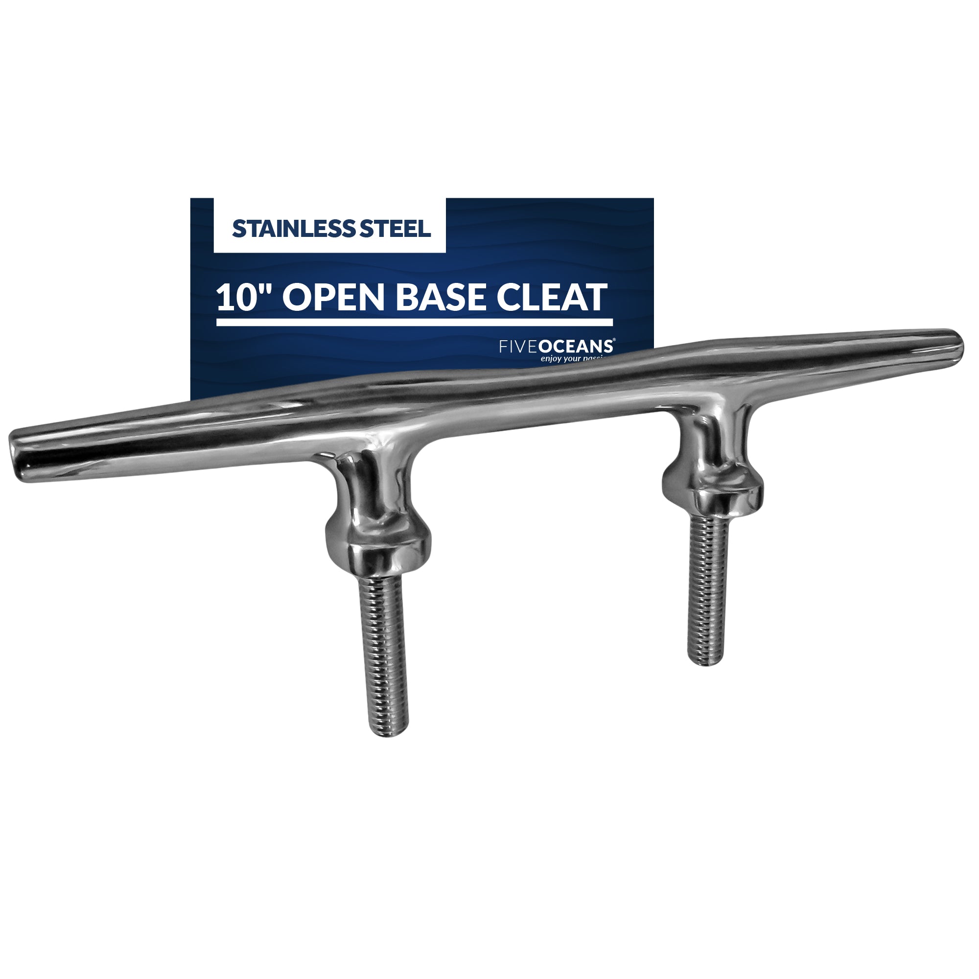 Open Base Cleat 10", Stainless Steel - FO2994
